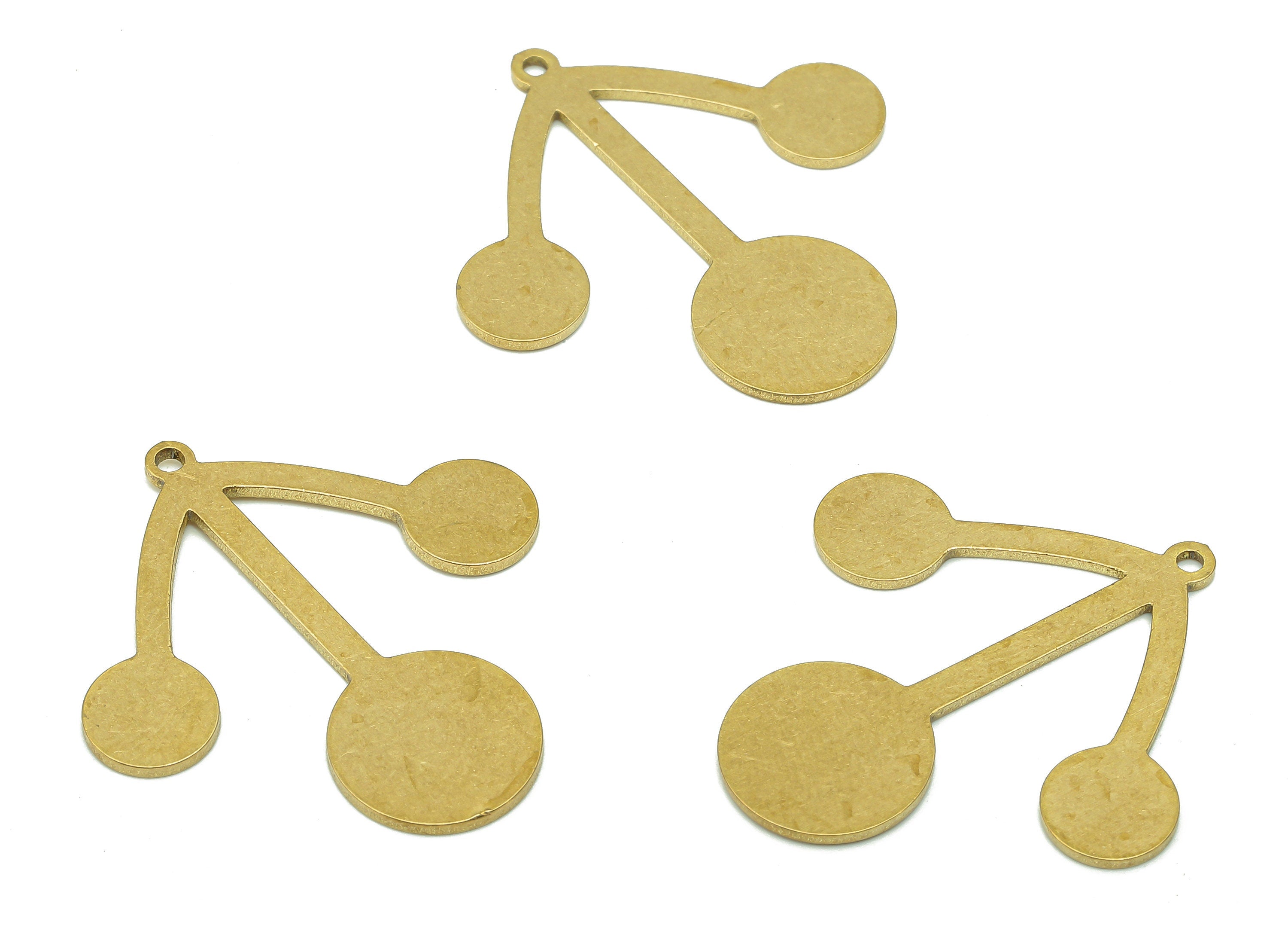 Brass Balloons Earring Charms - Raw Brass Cutout Earring - Pendant With Loop - Charm For Necklace - 29.9x28.34x0.9mm - PPA5340 - DOMEDBAZAAR
