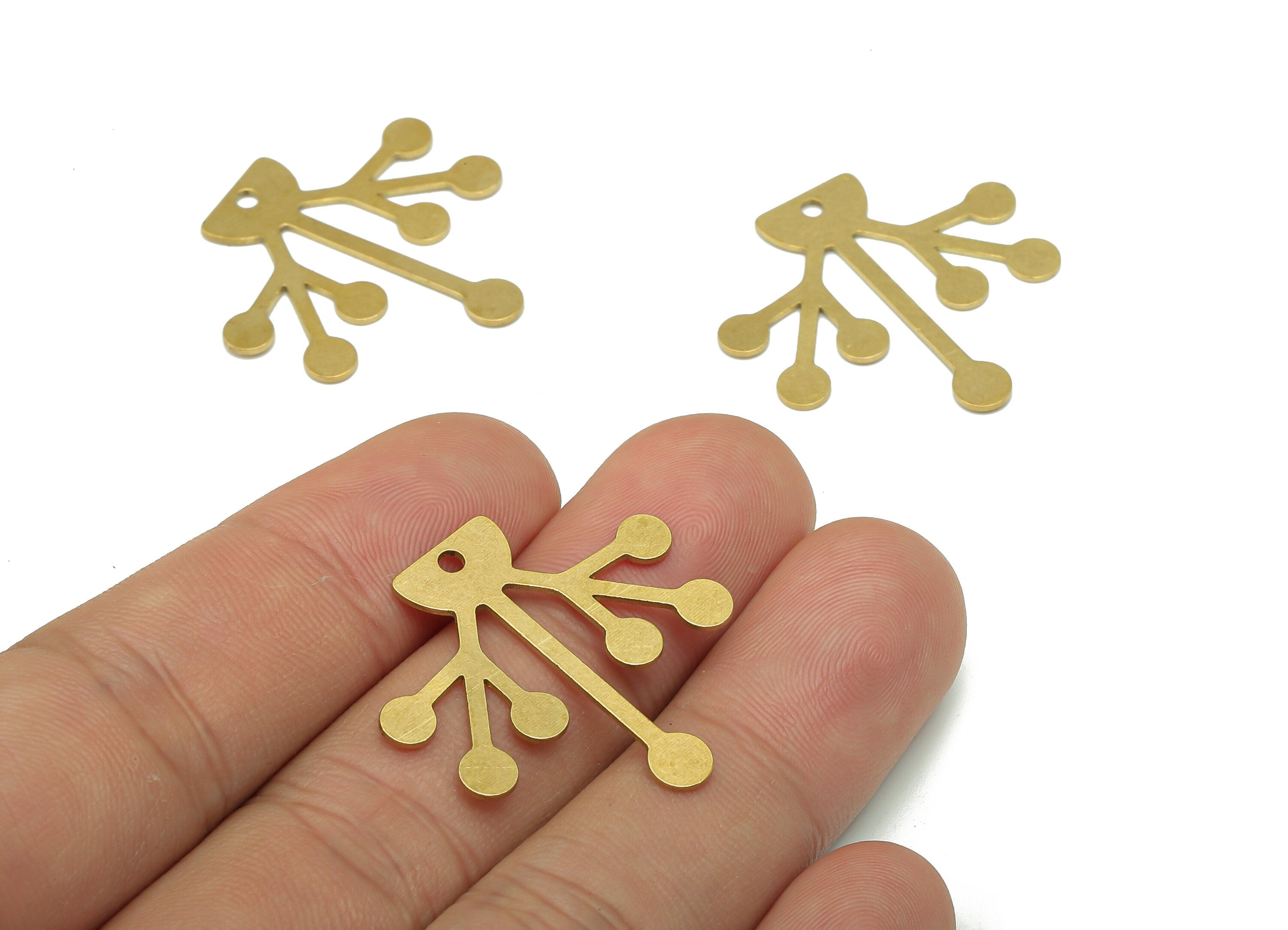 Brass Tree Earring Charms - Raw Brass Coral Earring - Coral Tree Pendant - Charm For Necklace - 29.86x28.66x0.64mm - PPA5360 - DOMEDBAZAAR