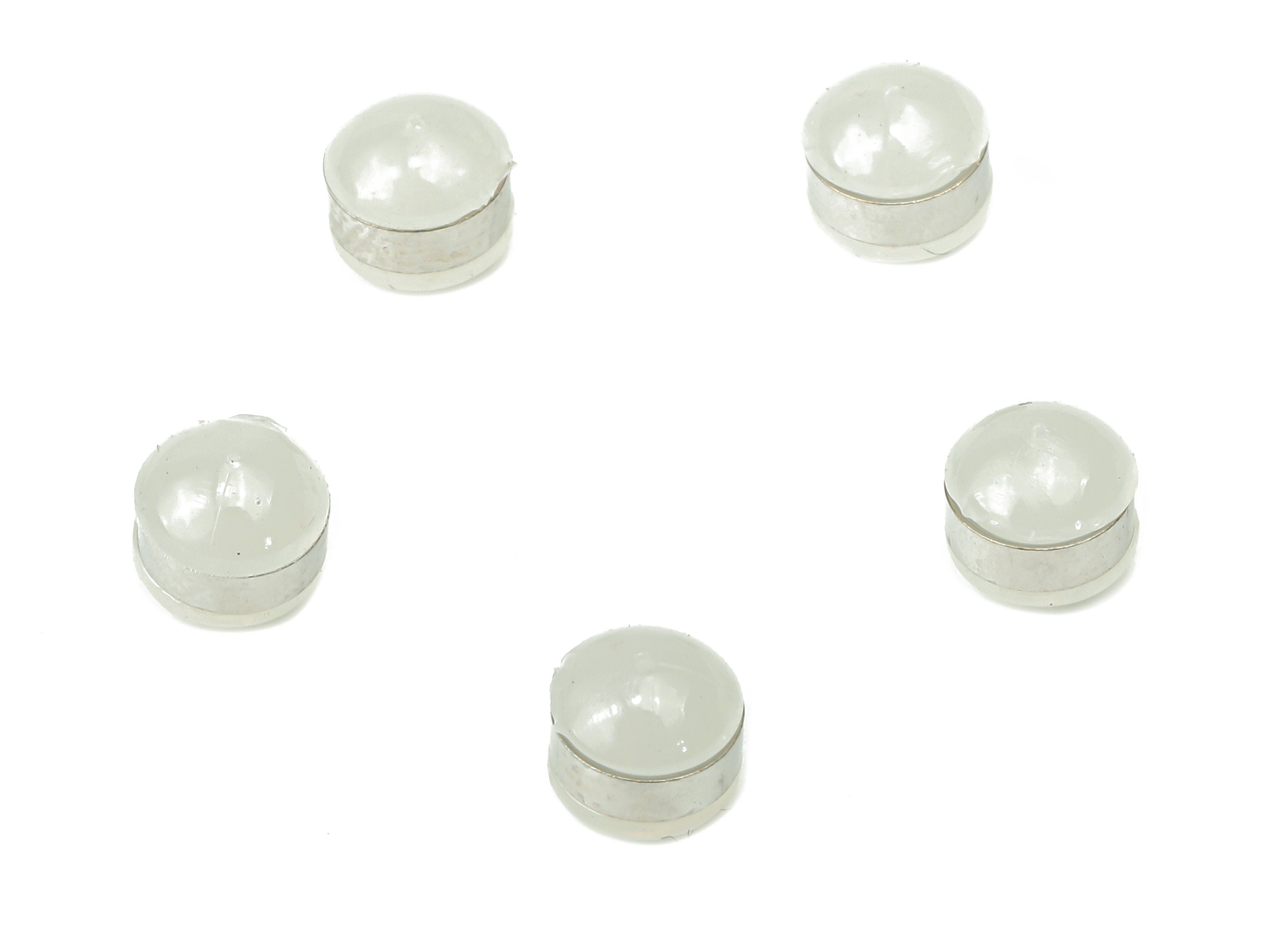 Matte Silicone Earring Stopper Nuts - Rubber Earring Findings - White Hamburger Earring Back - 304 Stainless Steel - 5.5x5.5x4.5mm - ES1017 - DOMEDBAZAAR