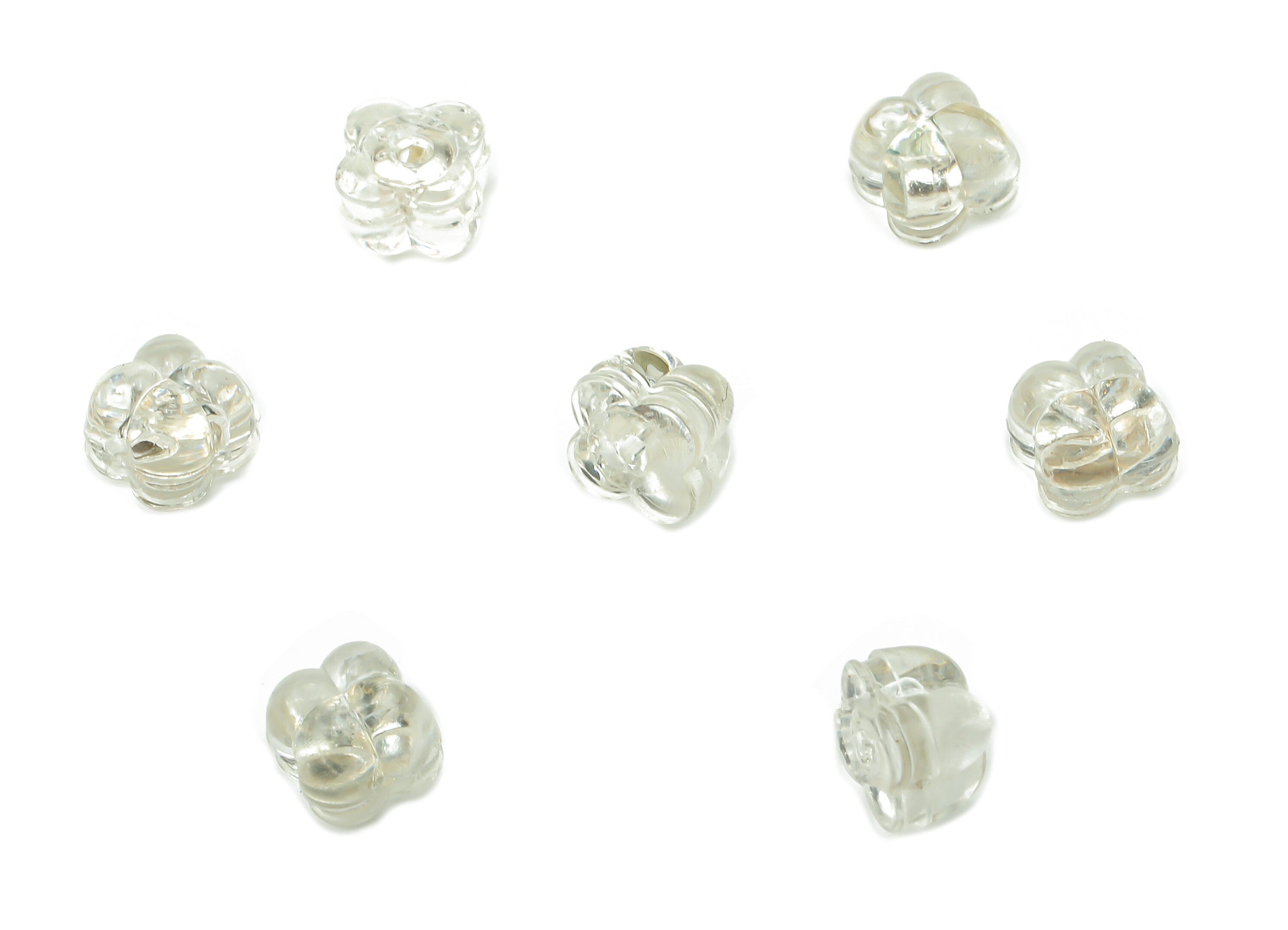 Clear Silicone Earring Stopper Nut - Rubber Earring Back - 304 Stainless Steel - 925 Silver Tone Plating - 4.6x4.6x3.8mm - ES1028 - DOMEDBAZAAR