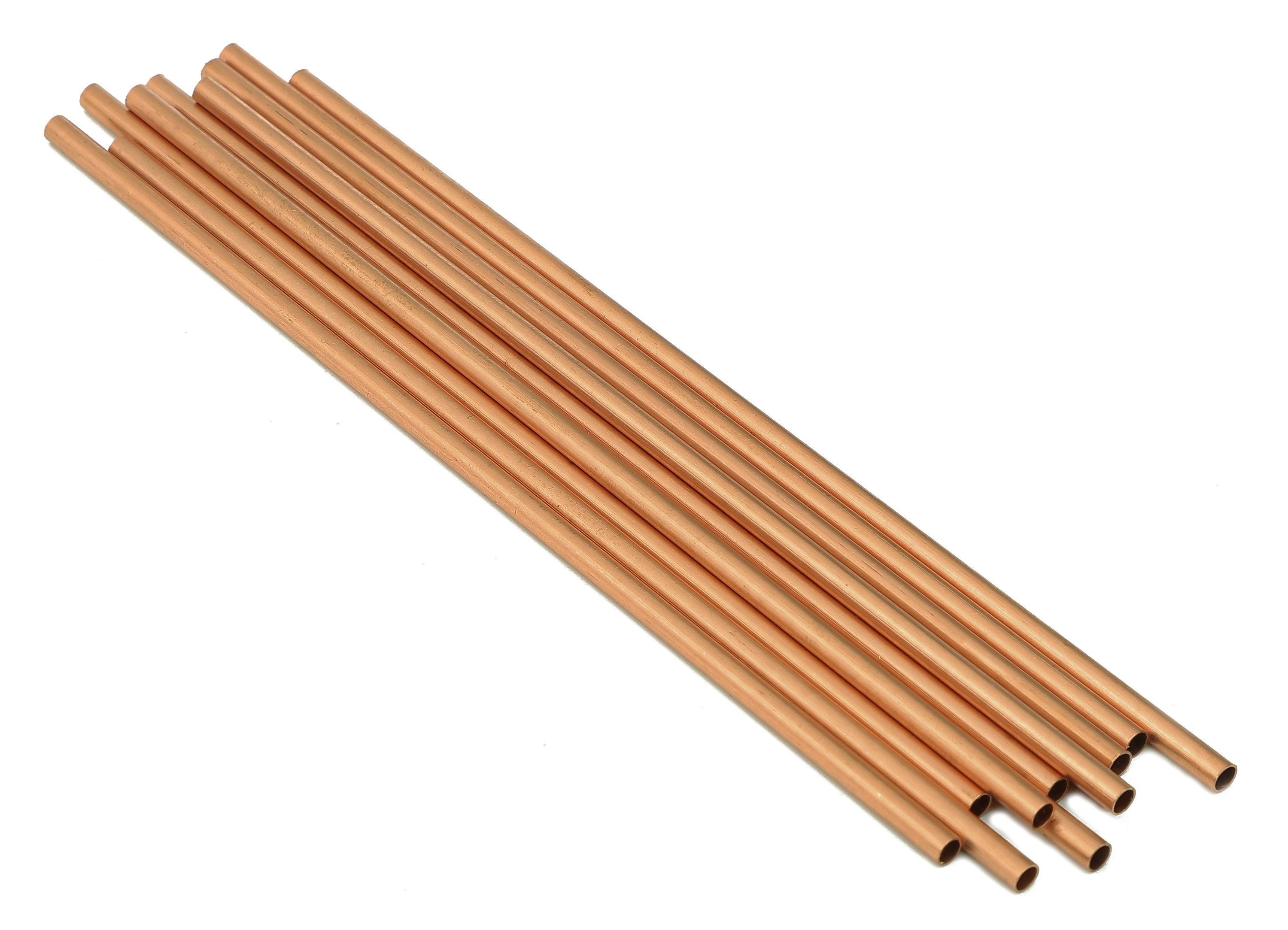 Copper Himmeli Tubes - Raw Copper Round Himmeli DIY Tube Beads - Circle Pipes for Geometric - For Air Plants - 3x0.2x130mm - PP8146-130 - DOMEDBAZAAR