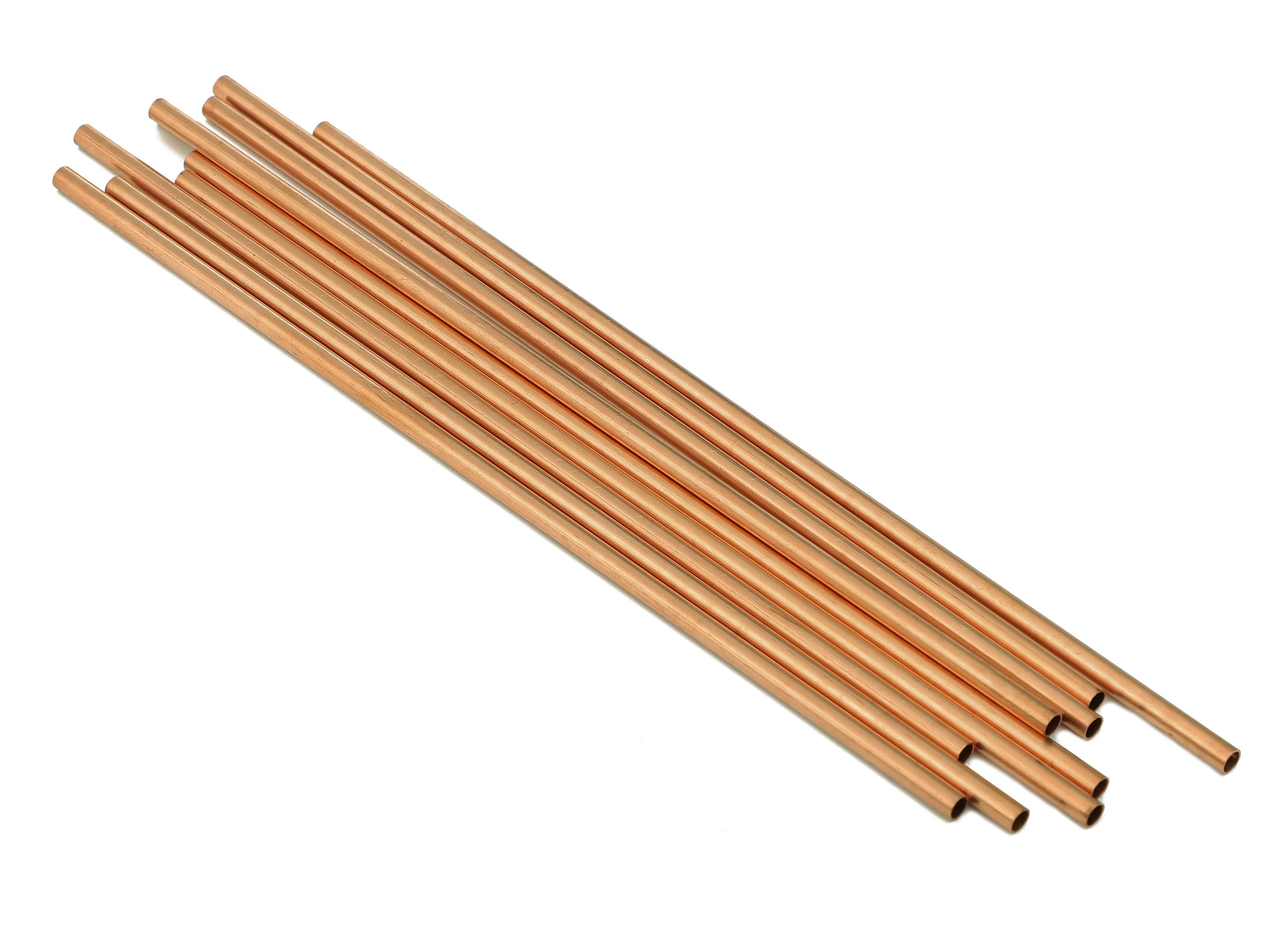 Copper Himmeli Tubes - Raw Copper Round Himmeli DIY Tube Beads - Circle Pipes for Geometric - For Air Plants - 3x0.2x140mm - PP8146-140 - DOMEDBAZAAR