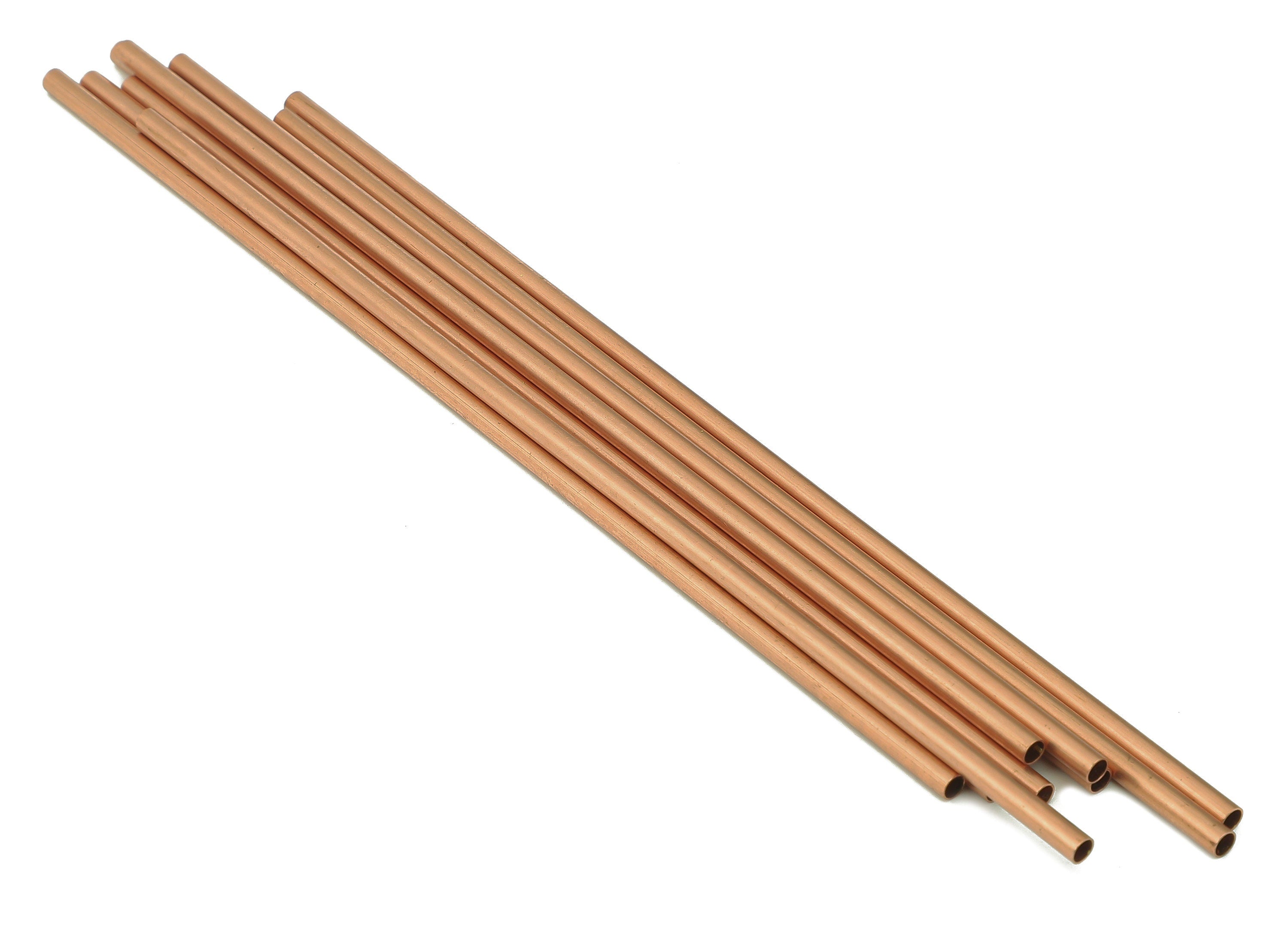 Copper Himmeli Tubes - Raw Copper Round Himmeli DIY Tube Beads - Circle Pipes for Geometric - For Air Plants - 3x0.2x150mm - PP8146-150 - DOMEDBAZAAR