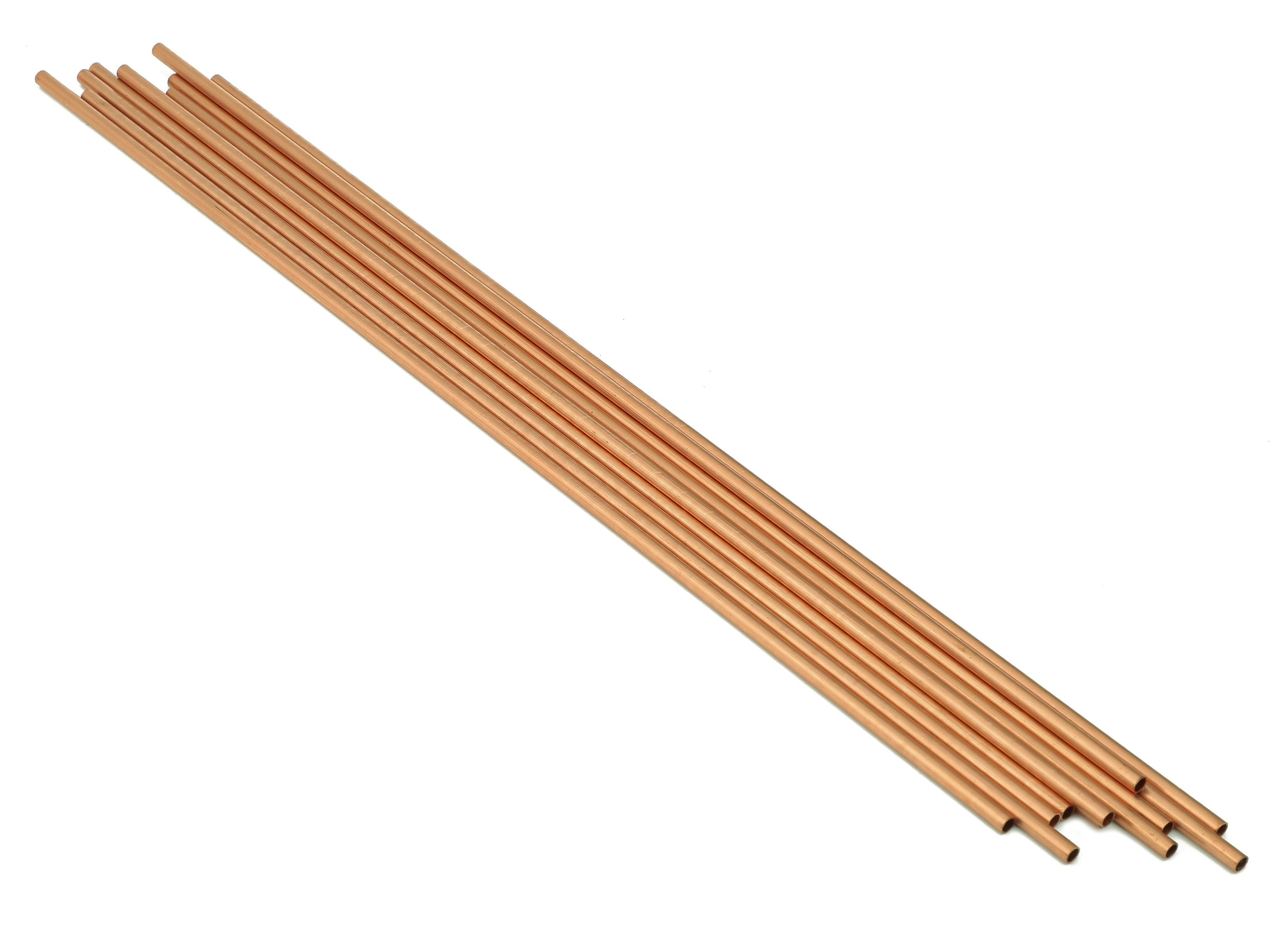 Copper Himmeli Tubes - Raw Copper Round Himmeli DIY Tube Beads - Circle Pipes for Geometric - For Air Plants - 3x0.2x250mm - PP8146-250 - DOMEDBAZAAR