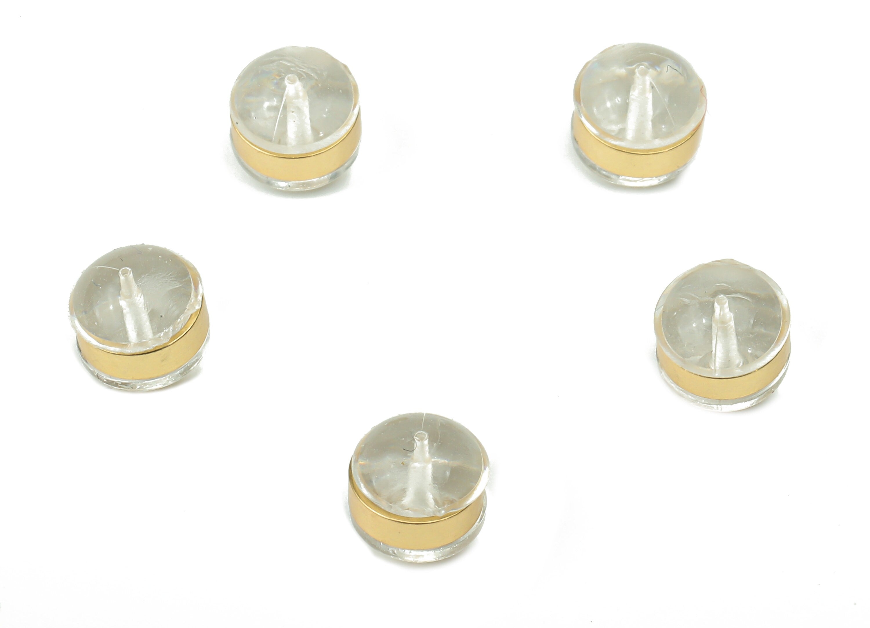 Silicone Earring Stopper Nuts - Rubber Hamburger Earring Back - 304 Stainless Steel - Gold Tone  Plating - 5.5x5.5x4.6mm - ES1016 - DOMEDBAZAAR