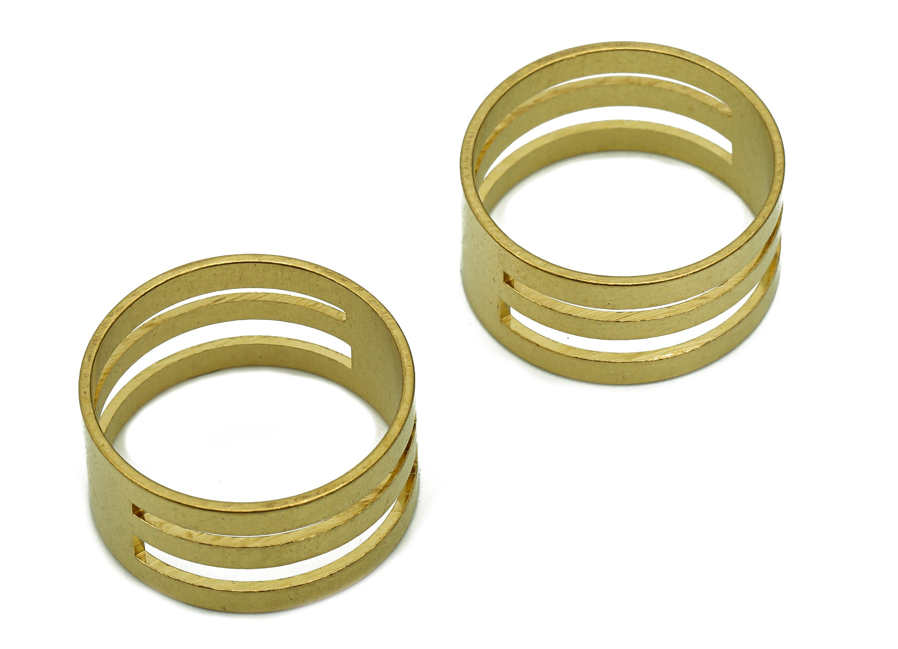 Brass Jump Ring Opening Tool -  Raw Brass Closing Tool Finger Ring Tool - Jump Ring Opener - Jump Ring Closer  - 18.6x18.6x1.1mm - PP8079 - DOMEDBAZAAR