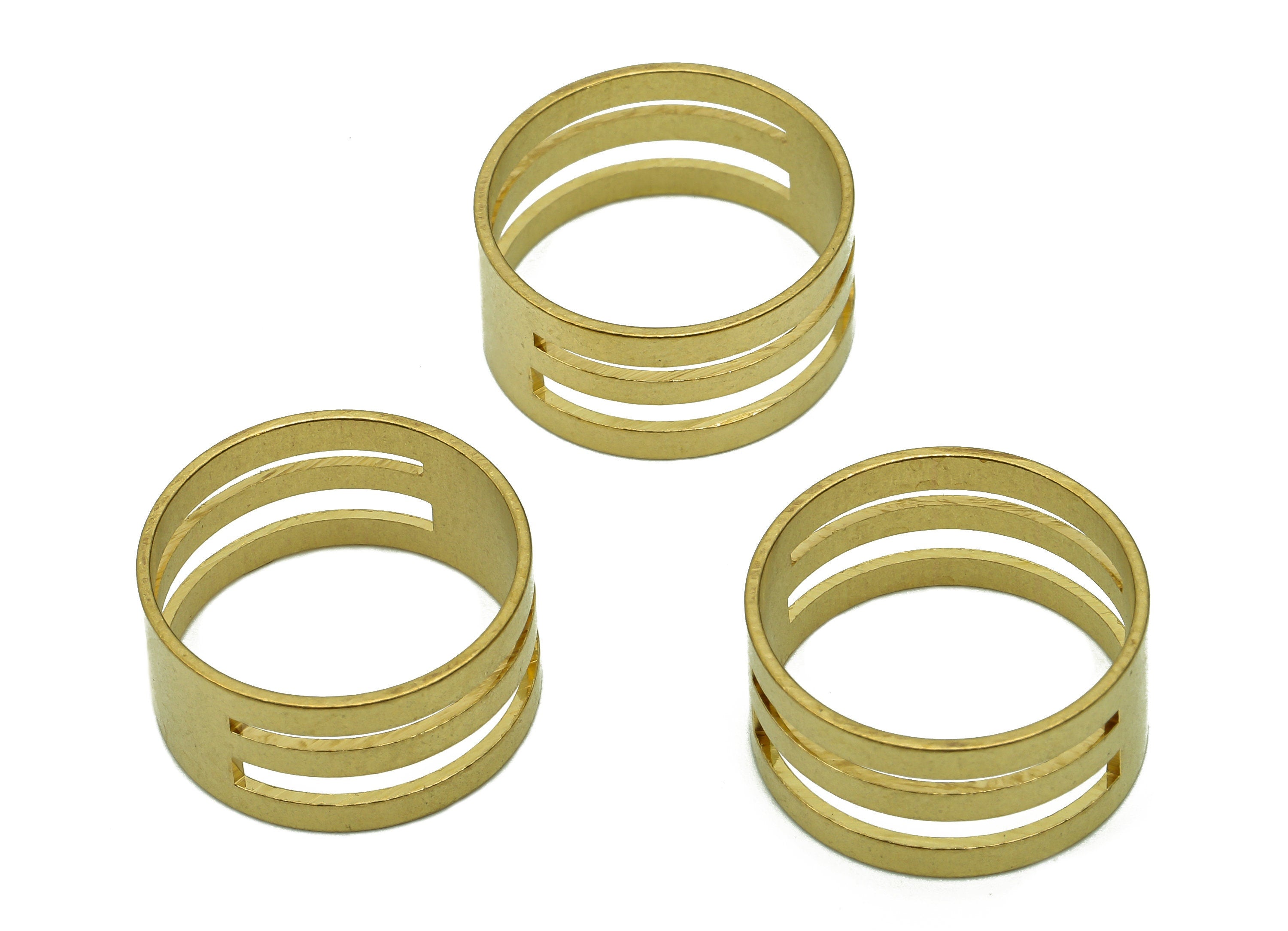 Brass Jump Ring Opening Tool -  Raw Brass Closing Tool Finger Ring Tool - Jump Ring Opener - Jump Ring Closer  - 18.6x18.6x1.1mm - PP8079 - DOMEDBAZAAR