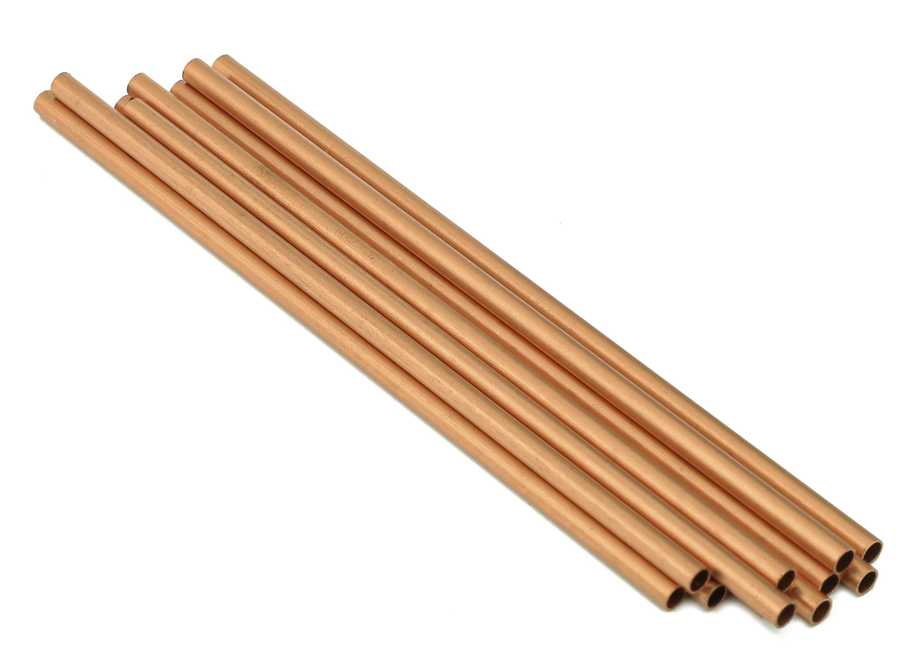 Copper Himmeli Tubes - Raw Copper Round Himmeli DIY Tube Beads - Circle Pipes for Geometric - For Air Plants - 3x0.2x100mm - PP8146-100 - DOMEDBAZAAR