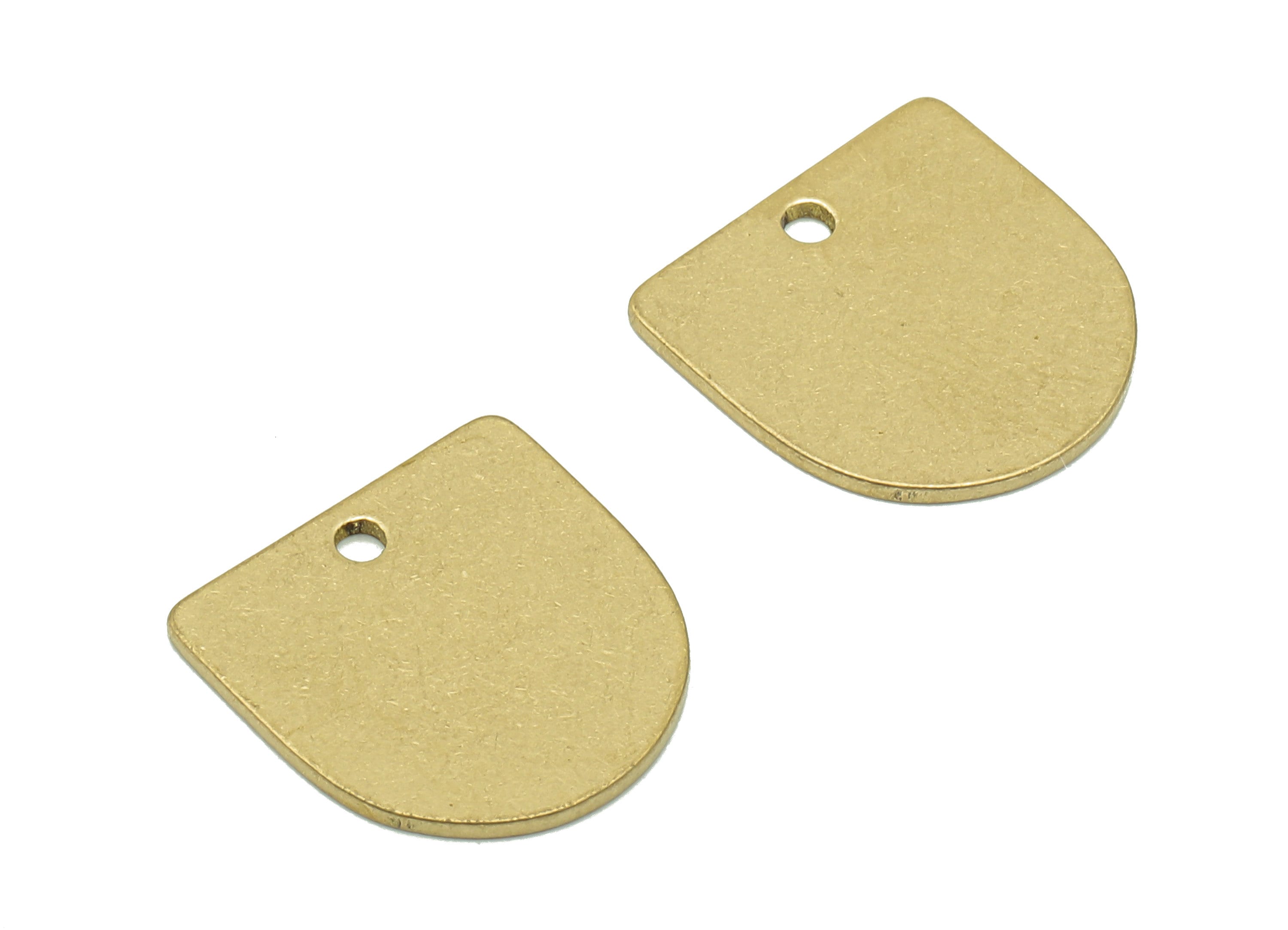 Brass Mini Domed Earrings Charms - Raw Brass Mini Domed Earring - Mini Domed Pendant - Stamping Blank - Domed Charm - 13x12.9x0.7mm - PP8164 - DOMEDBAZAAR