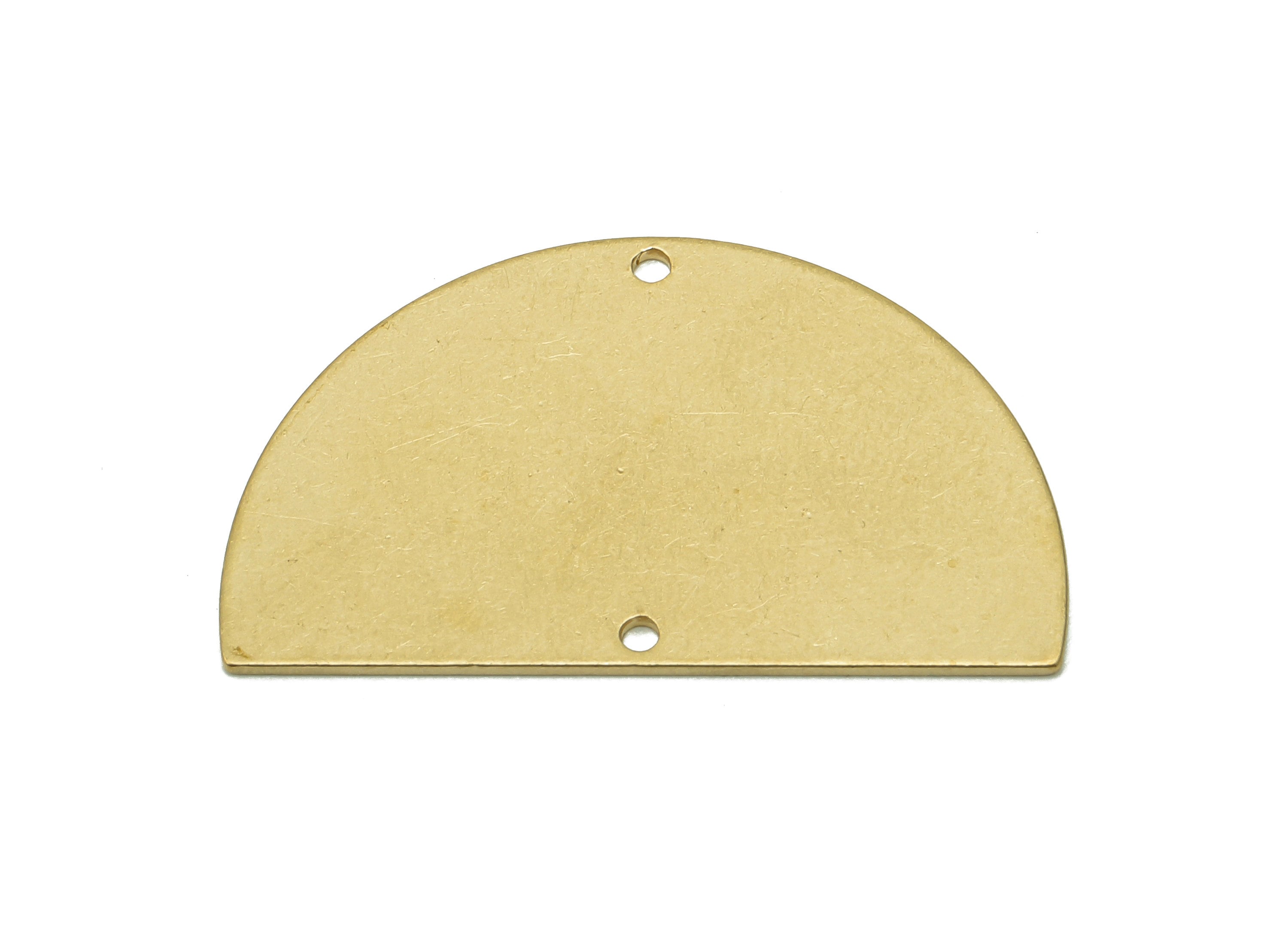 Brass Semicircle Earrings Connectors - Raw Brass Half Round Charms - Semicircle Earring Charm - Stamping Blank - 33.5x20x0.8mm - PP8167 - DOMEDBAZAAR
