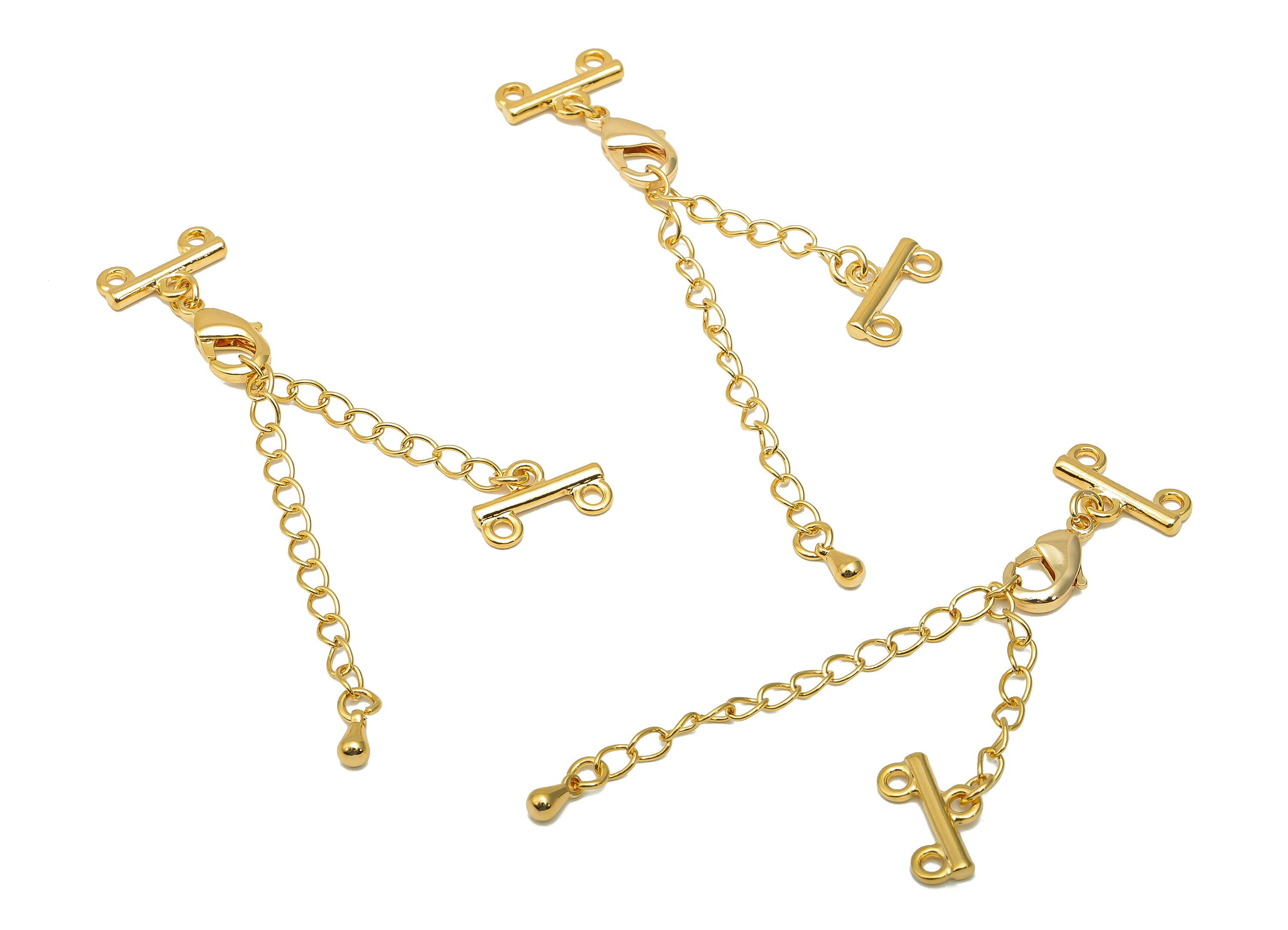 Extender Curb Chain - Bracelet Extender Safety Clasp - Drop Lobster Clasp - Extension Chain 2 Loops - Parrot Clasps-13.2x8.2x2.1mm-RGP5685-2 - DOMEDBAZAAR