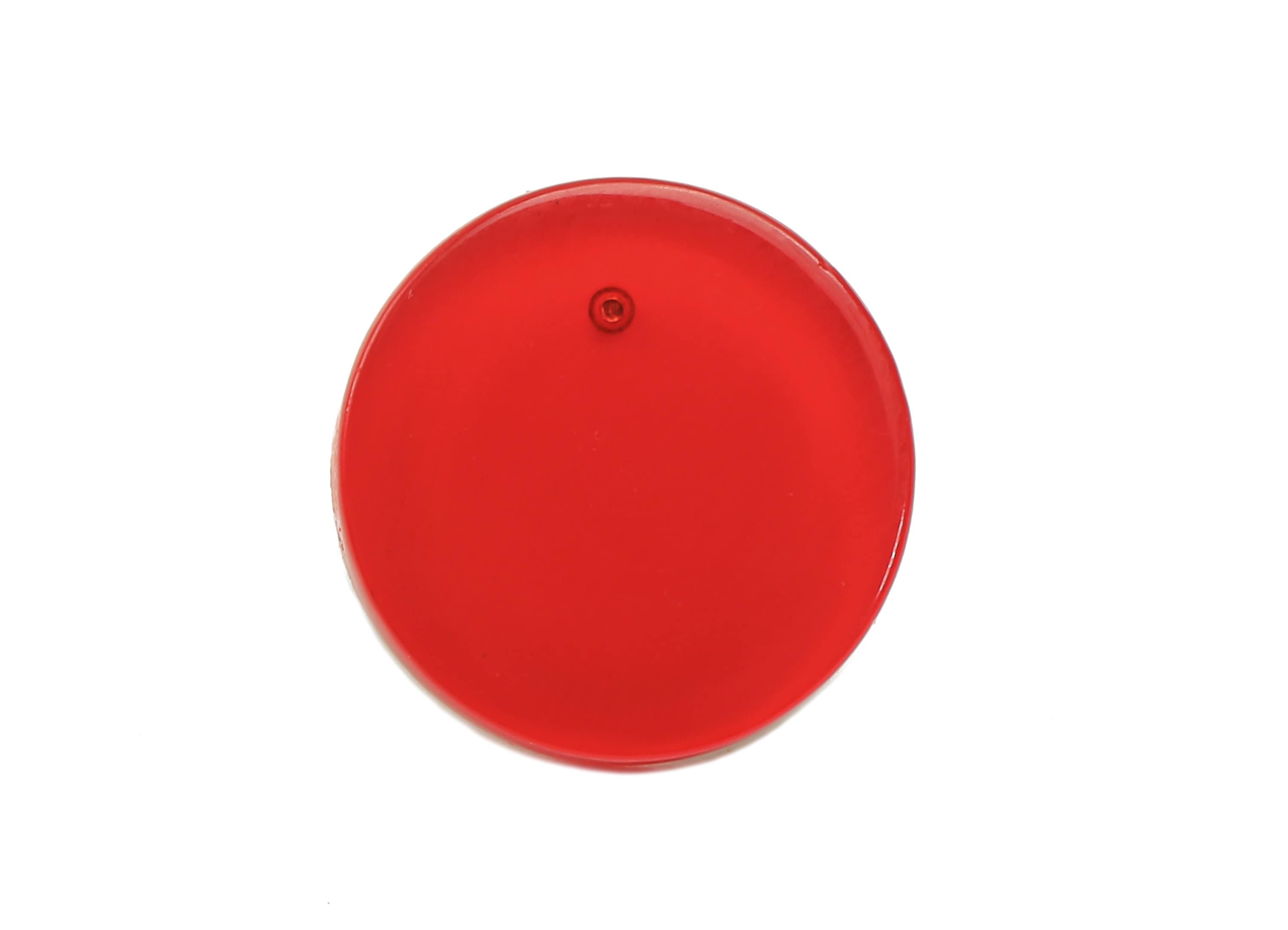 Acrylic Round Stud Earring - Red Circle Earrings Post - 316 Stainless Steel Stud - Color Code: A835 - 14.23x14.22x2.16mm - AC2554-A835 - DOMEDBAZAAR