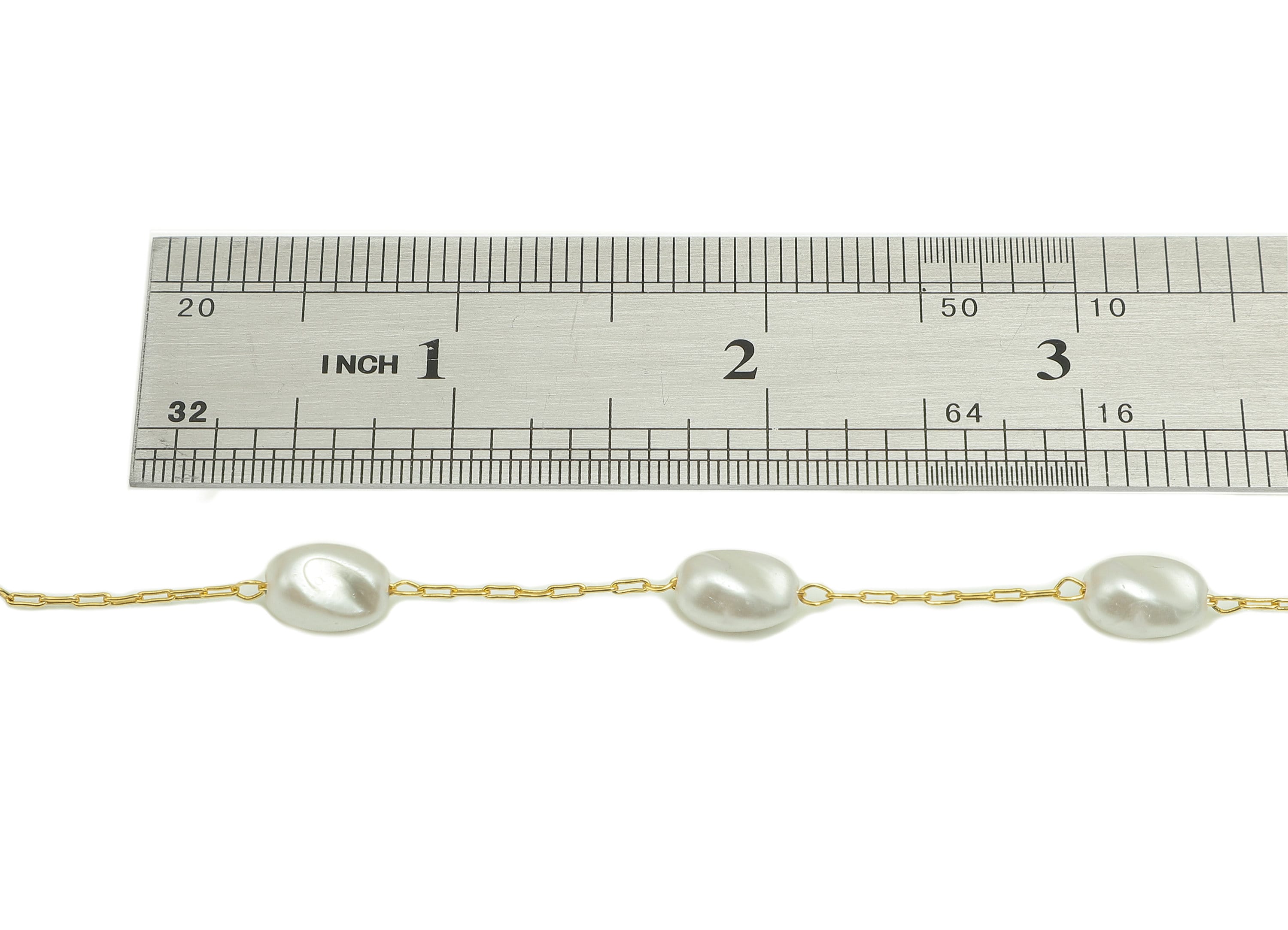 Brass Beaded Chain - Pearl Satellite Cable Chain - Soldered Diamond Bead Chain - For Necklace - 18K Real Gold Plating -9.7x6.7x5.7mm-RGP5683 - DOMEDBAZAAR