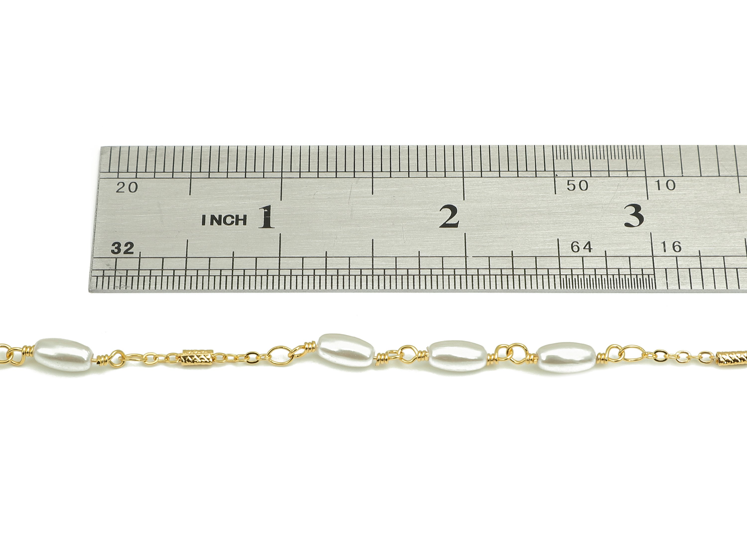 Brass Oval Bead Chain - Oval Pearl Satellite Chain - Cable Chain - Bracelet Chain - 18K Chains - 73.8x4x4mm - RGP6198 - DOMEDBAZAAR