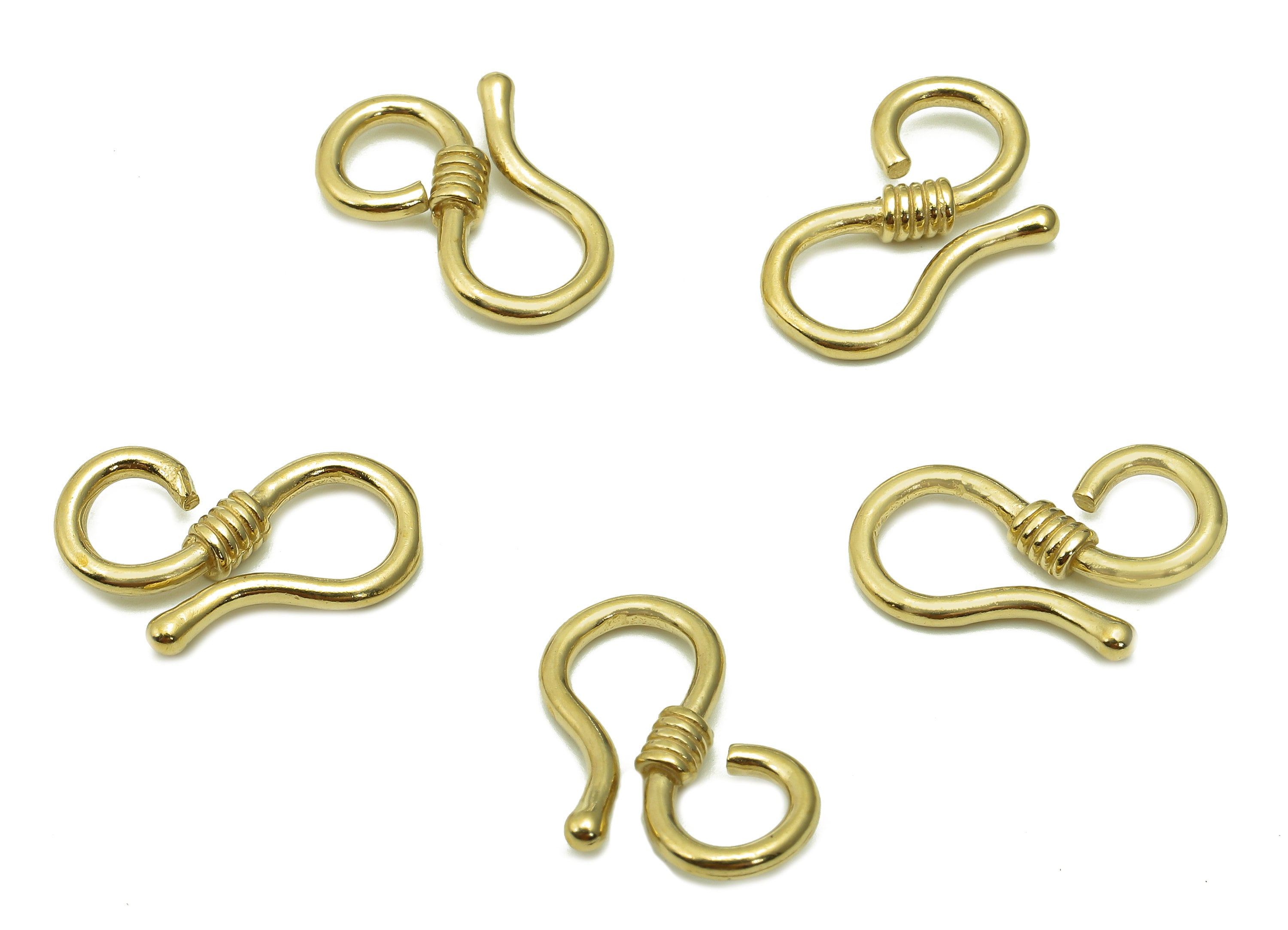 Brass S Earring Connector - Raw Brass S Earring Wire - Brass Wire - Connector Charm - 18x11.8x1.8mm - PP8003 - DOMEDBAZAAR