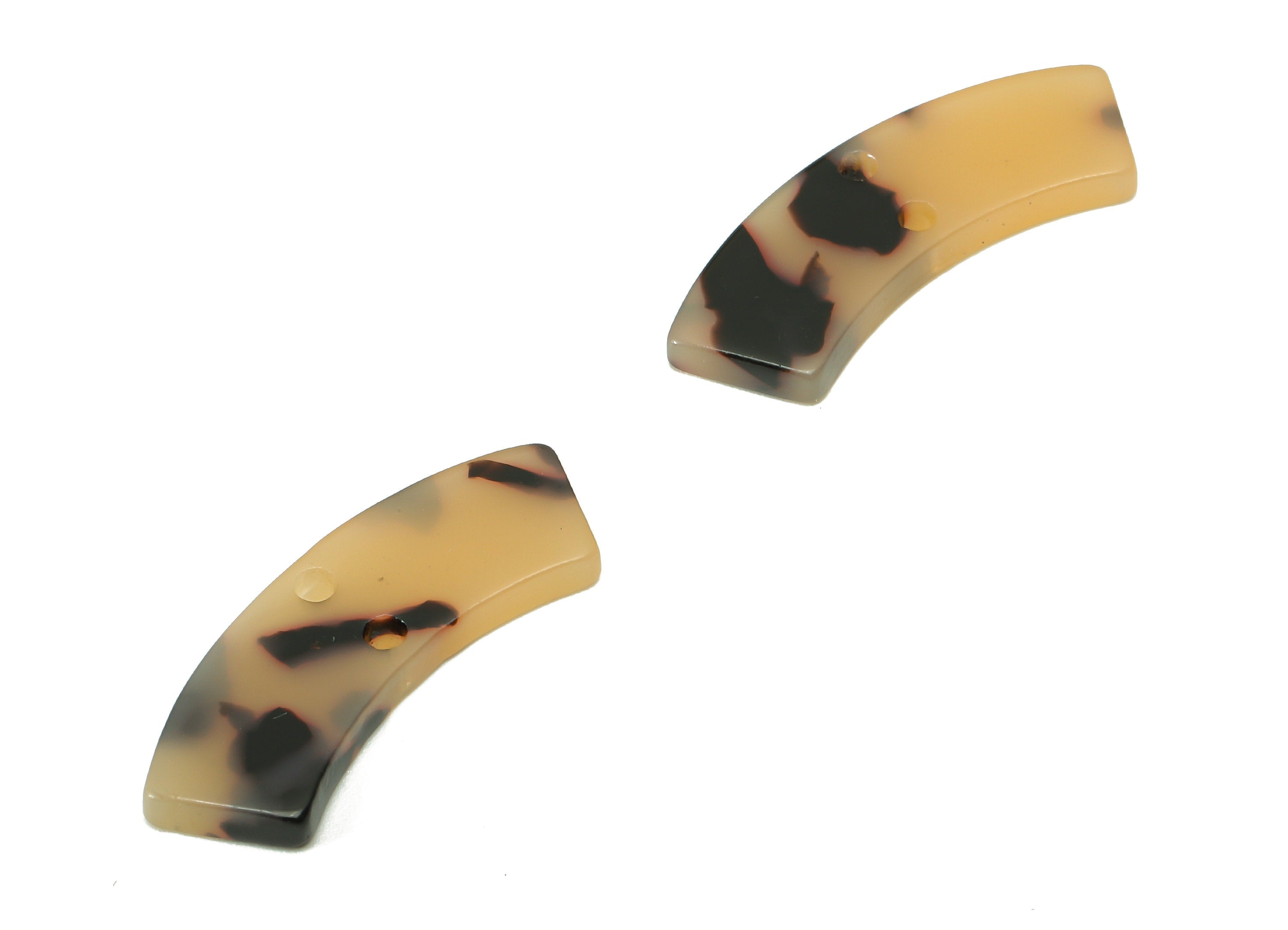 Acrylic Connectors - Acrylic Tortoise Shell Earrings - Earrings and Necklace Connectors - 2 Holes - Color Code: A07 - 29x8.8x3mm -AC1557-A10 - DOMEDBAZAAR