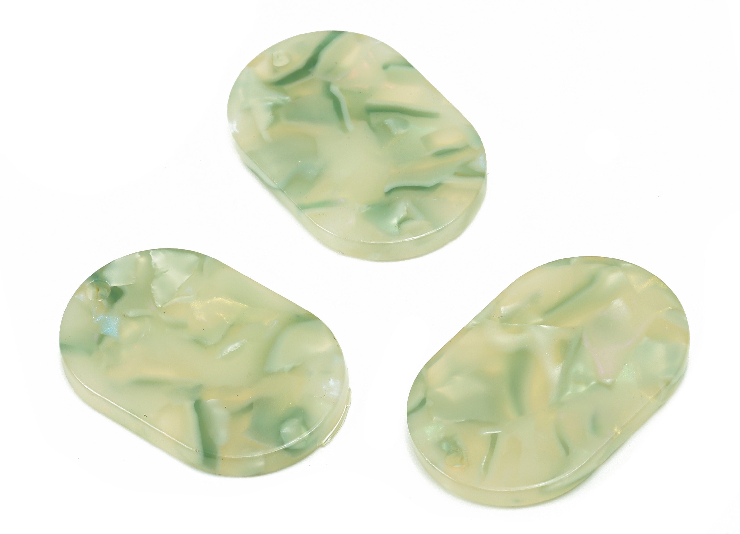 Acetate Oval Earrings Charms - Acetate Oval Earring - Oval Pendant - Earring Findings - Color Code: A889 - 26.8x20.5x2.5mm - AC1158-A889 - DOMEDBAZAAR