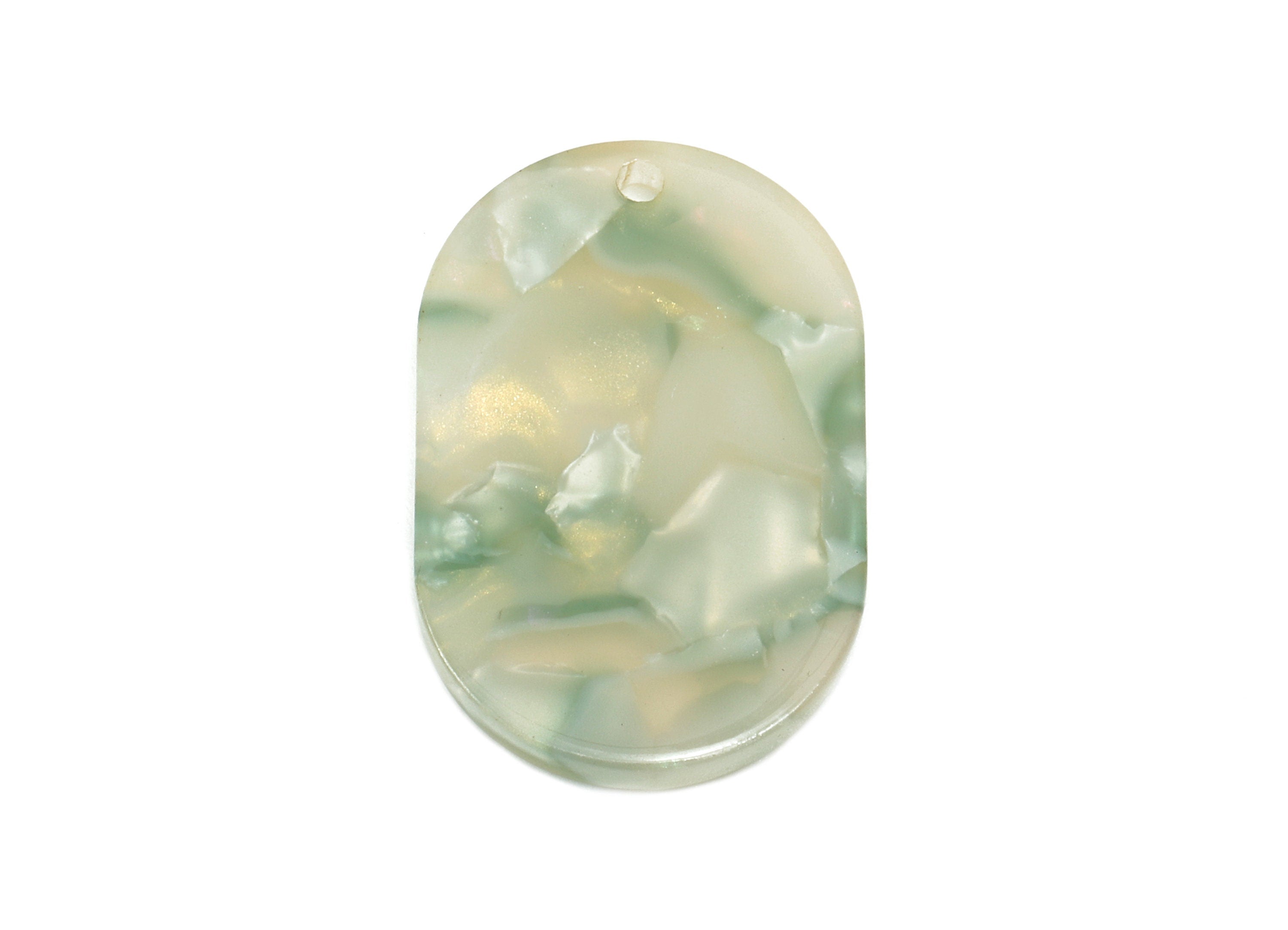 Acetate Oval Earrings Charms - Acetate Oval Earring - Oval Pendant - Earring Findings - Color Code: A889 - 26.8x20.5x2.5mm - AC1158-A889 - DOMEDBAZAAR