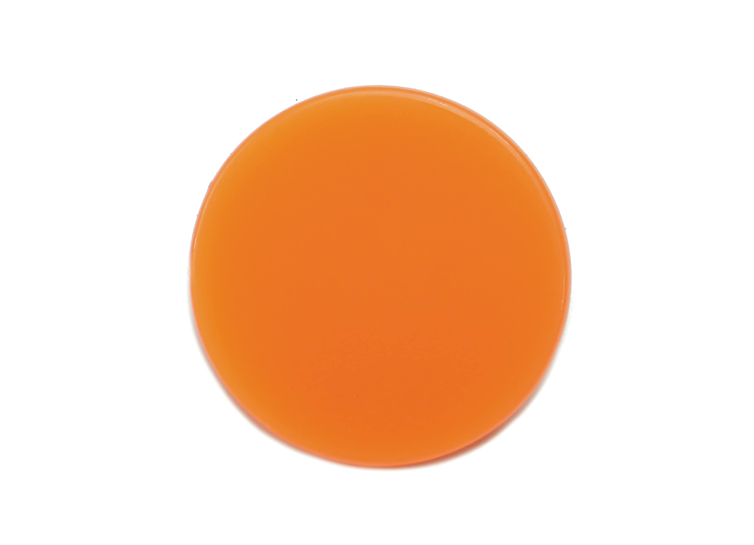 Acrylic Round Stud Earring - Orange Circle Earrings Post - 316 Stainless Steel Stud - Color Code: A839 - 14.18x14.15x2.46mm - AC2554-A839 - DOMEDBAZAAR
