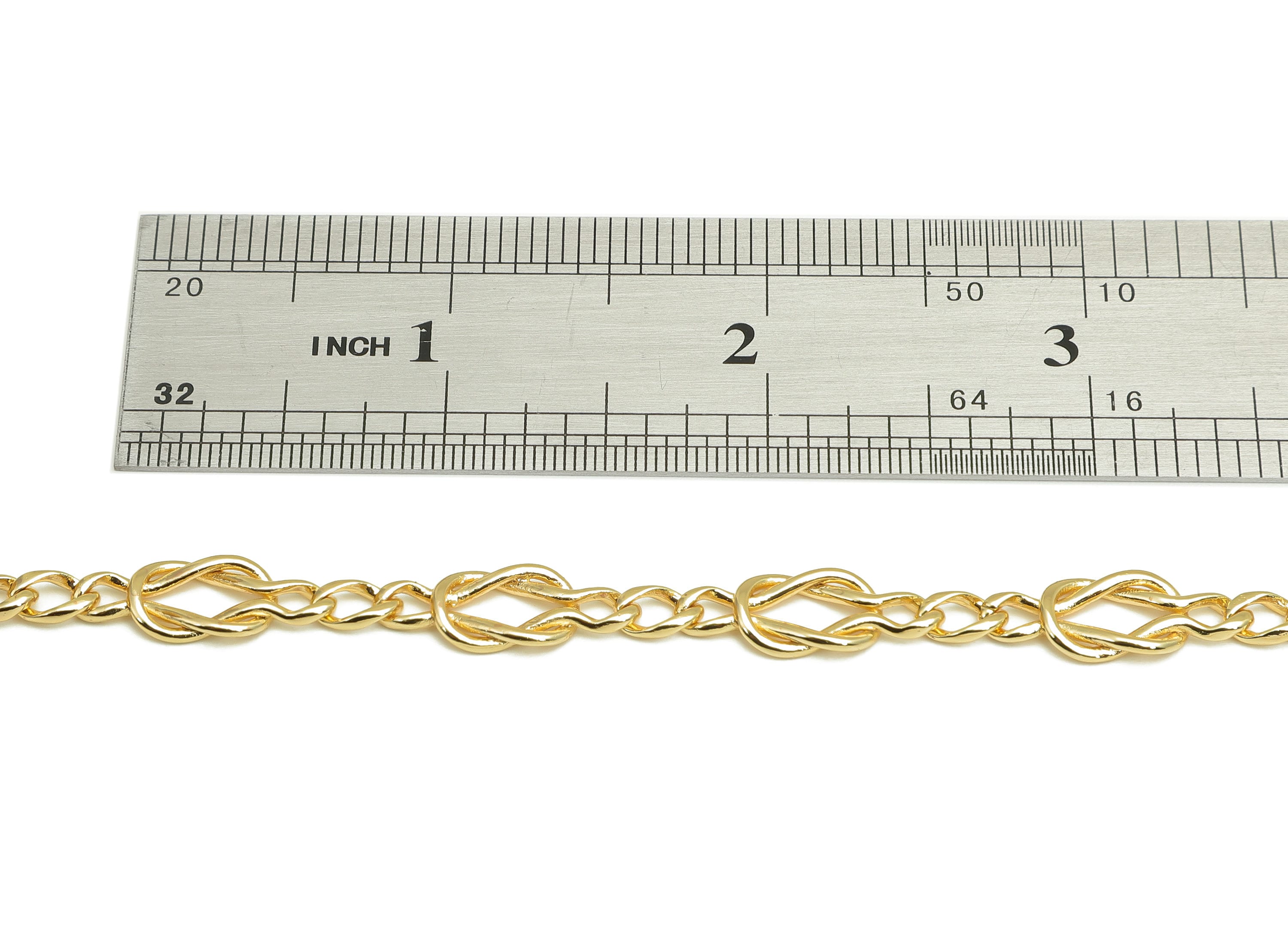 Brass Node Chain - Gold Node Chain - Knot Curb Chain - Gift For Her For Necklace - 18K Chains - 21x7.6x2.5mm - RGP5819 - DOMEDBAZAAR