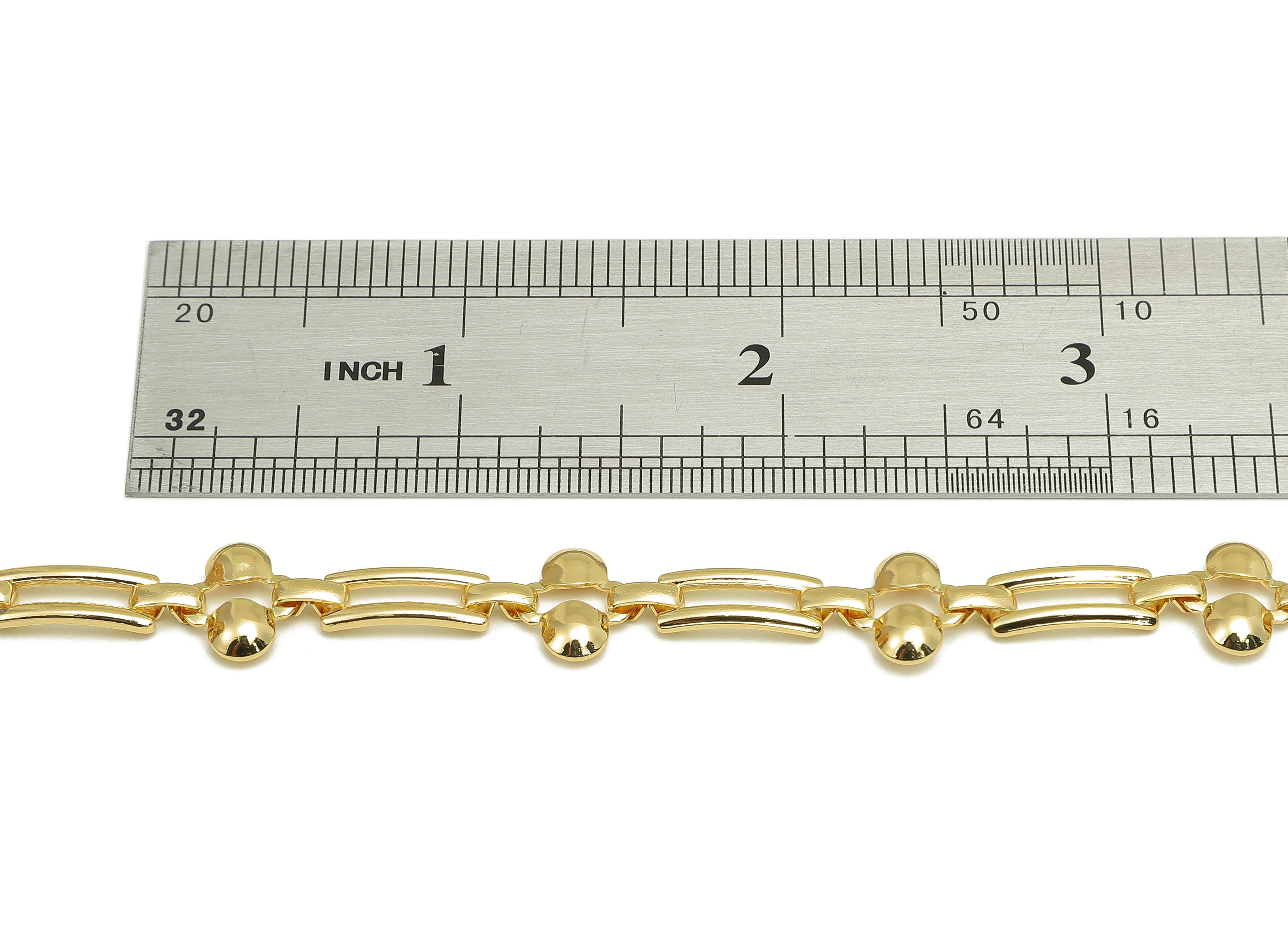 Brass Reactangle Link Chain - Gold Chain - Reactangle Link Chain - Bracelet Chain - 18K Chains - 23.5x11x1.2mm - RGP6333 - DOMEDBAZAAR