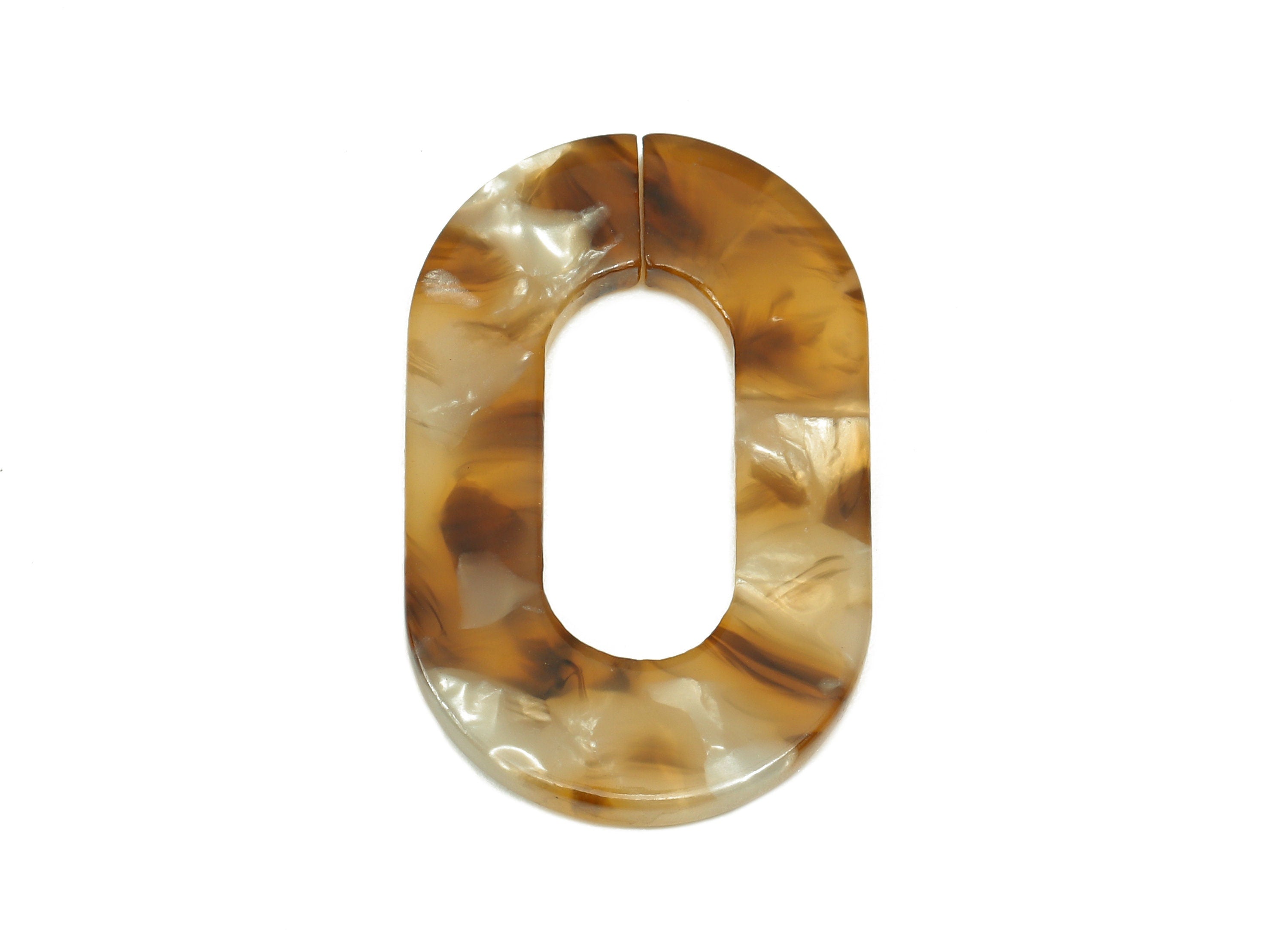 Acetate Oval Charms - Laser Cut Open Oval Flat Cable Chain - Acetate Oval Connectors - Color Code: A351 - 32.52x19.75x2.66mm - AC1148-A351 - DOMEDBAZAAR