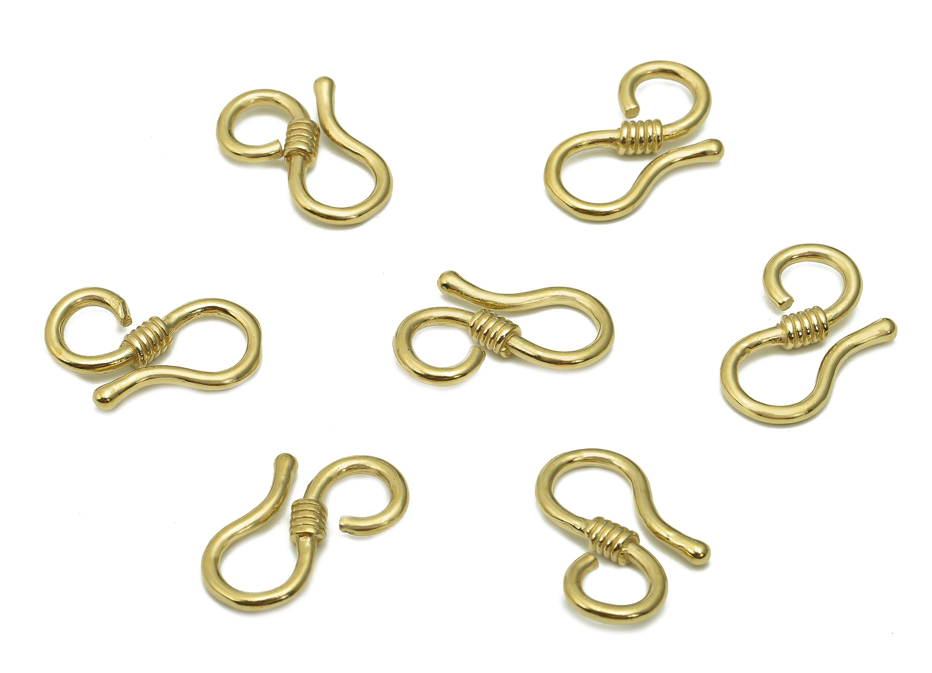 Brass S Earring Connector - Raw Brass S Earring Wire - Brass Wire - Connector Charm - 18x11.8x1.8mm - PP8003 - DOMEDBAZAAR