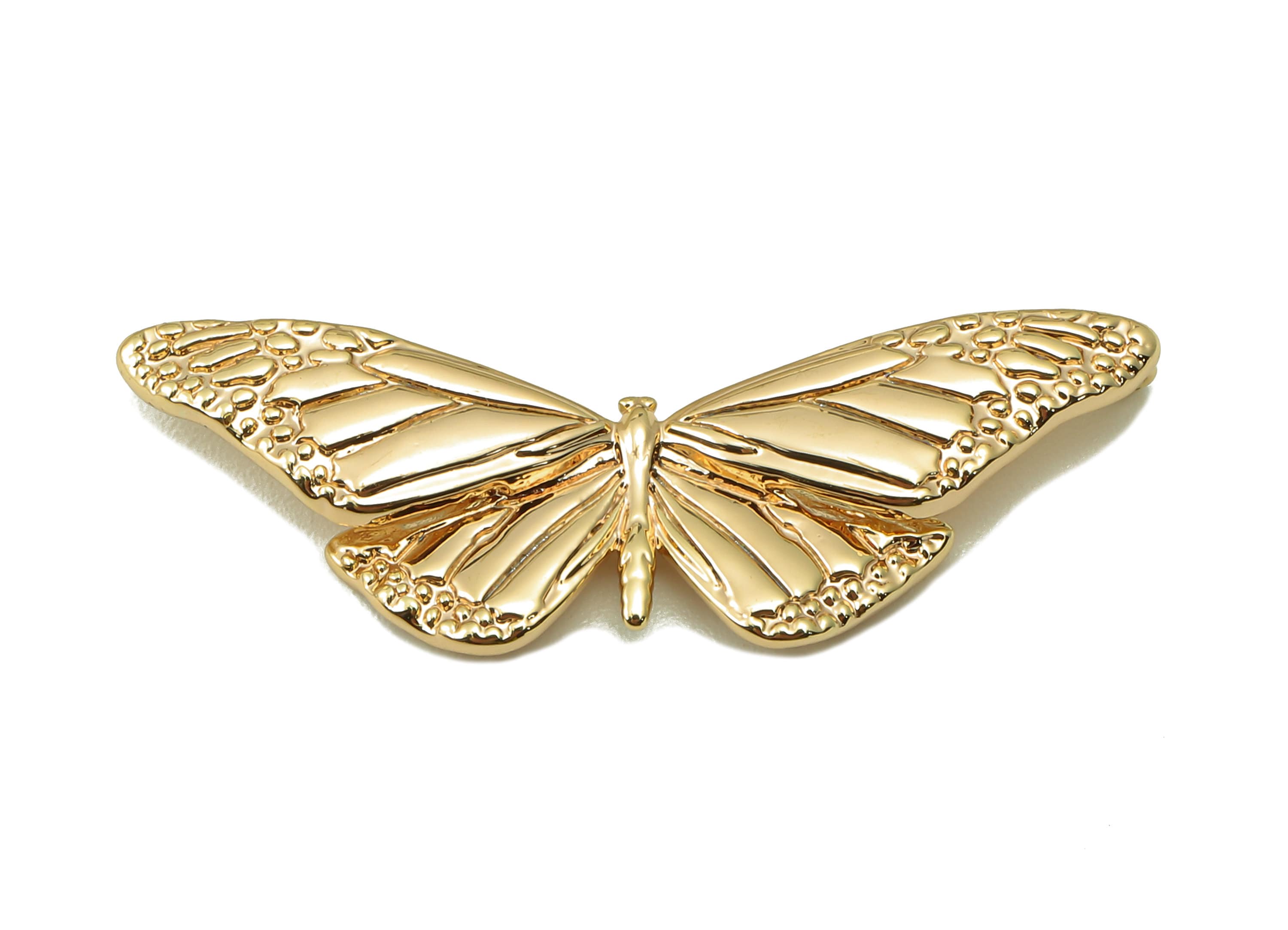 Brass Butterfly Earrings- Brass Butterfly Charm-Necklace Connector-Butterfly Necklace-Jewelry Supplies-33.87x 10.83x 1.49mm-RGP6139 - DOMEDBAZAAR