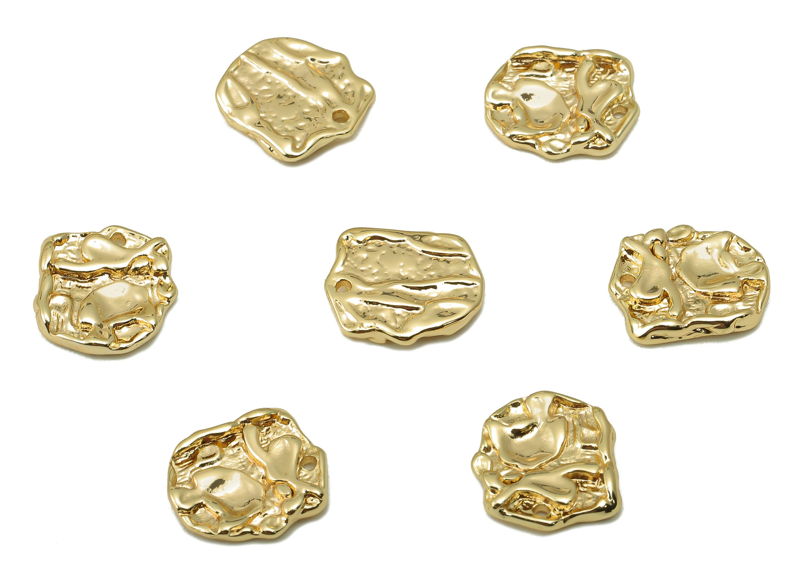 Brass Round Textured pendant-Brass Textured Necklace-Round Earring Pendant-For Necklace-DIYJewelry Making Supplies-10.49x10.91x1.8mm-RGP6190 - DOMEDBAZAAR