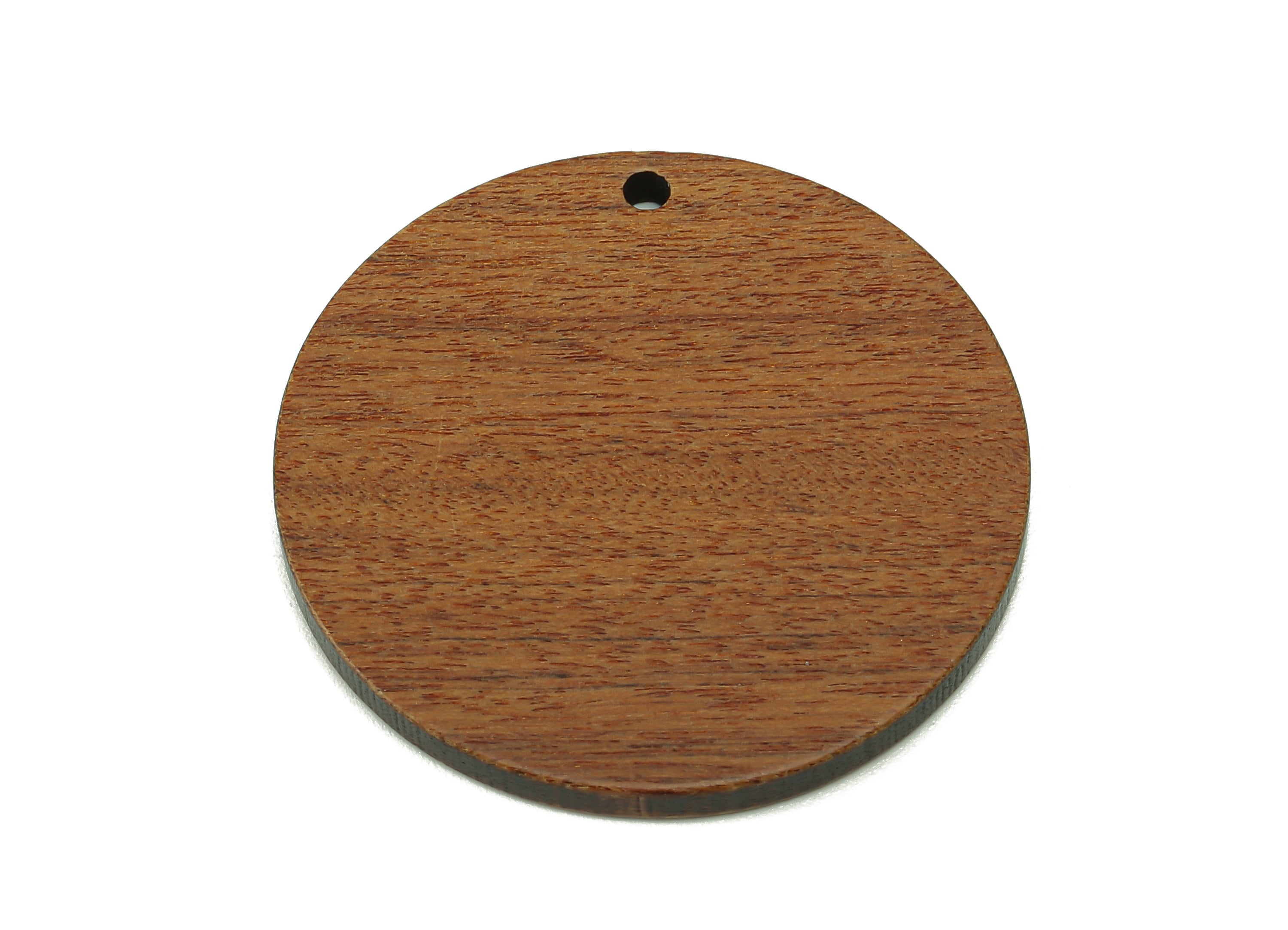 Natural Wooden Round Earring Charms - Circle Pendant - Walnut Wood Earring Charms - DIY Jewelry Making Supplies - 34.5x 34.5x 2.4mm - BB1308 - DOMEDBAZAAR