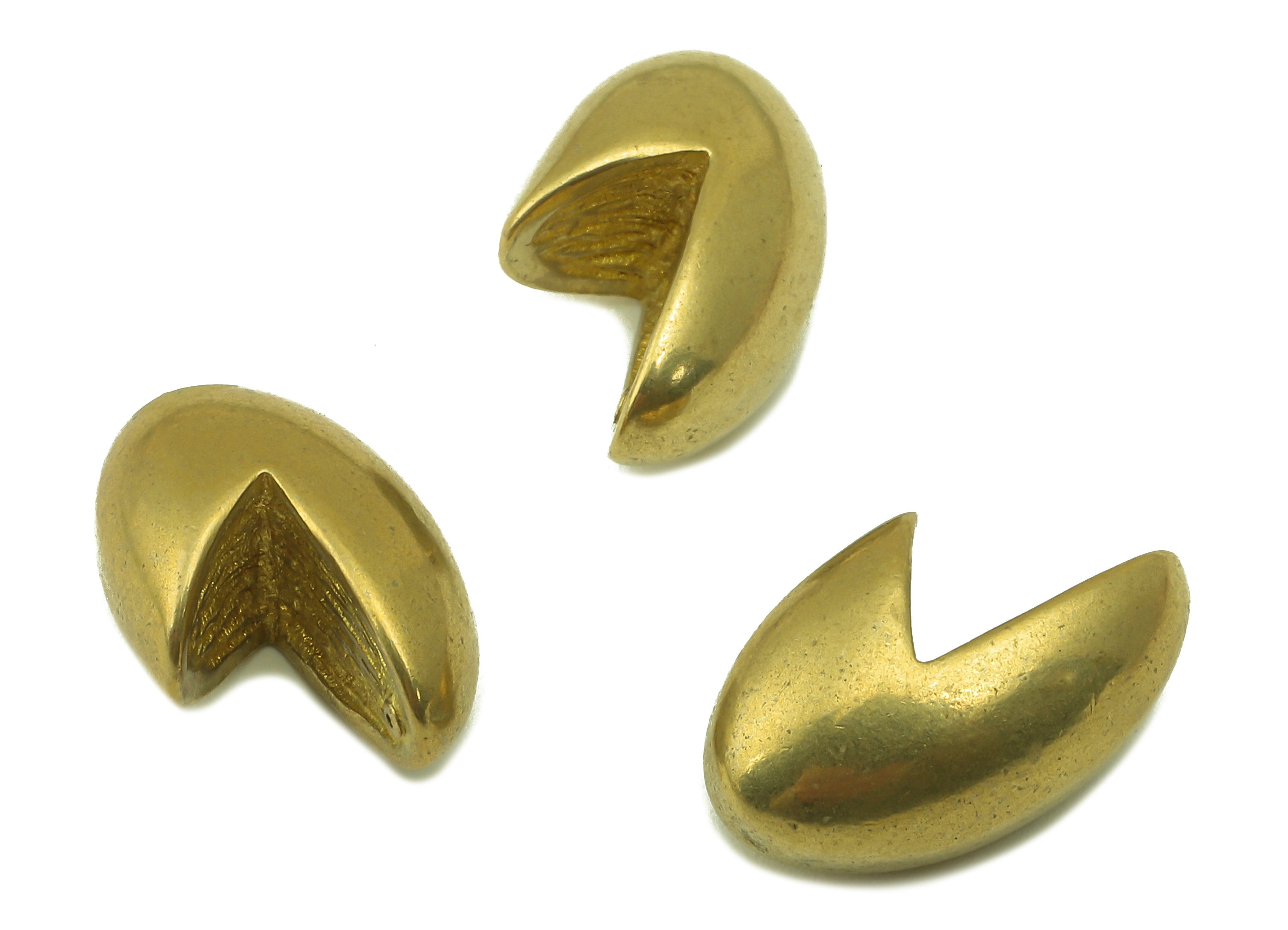 Brass Gold Plated Irregular Earrings - Brass Earring for Pearl - Brass Melting Earring - Jewelry Making - 16.46 x 10.6 x 10.6mm - PP7647 - DOMEDBAZAAR