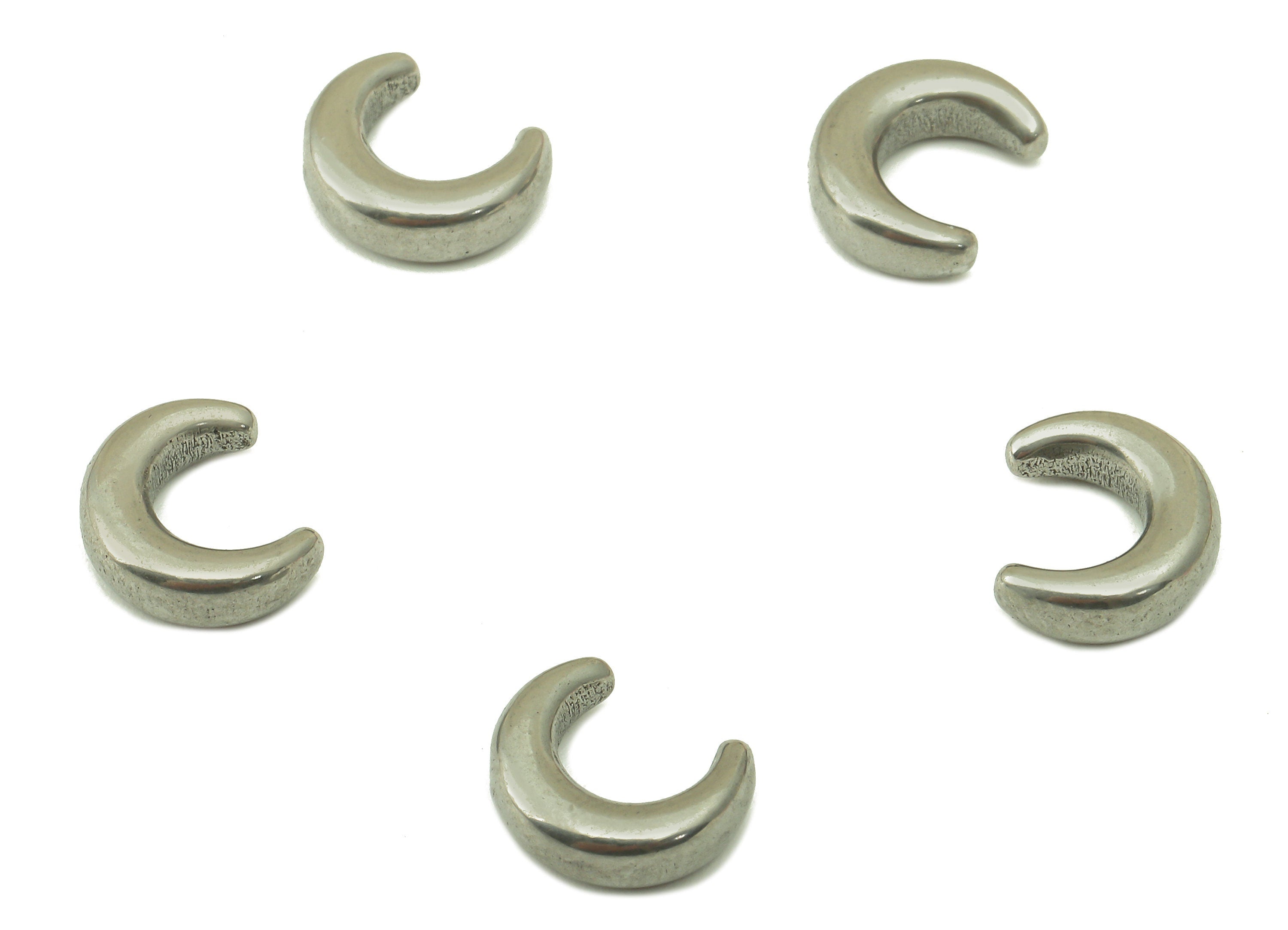 Stainless Steel Crescent Earring Charms - Stainless Steel Moon Charm - Stainless Steel Charm - Jeweler Supplies -10.51 x8.89x3.45mm - SS1431 - DOMEDBAZAAR
