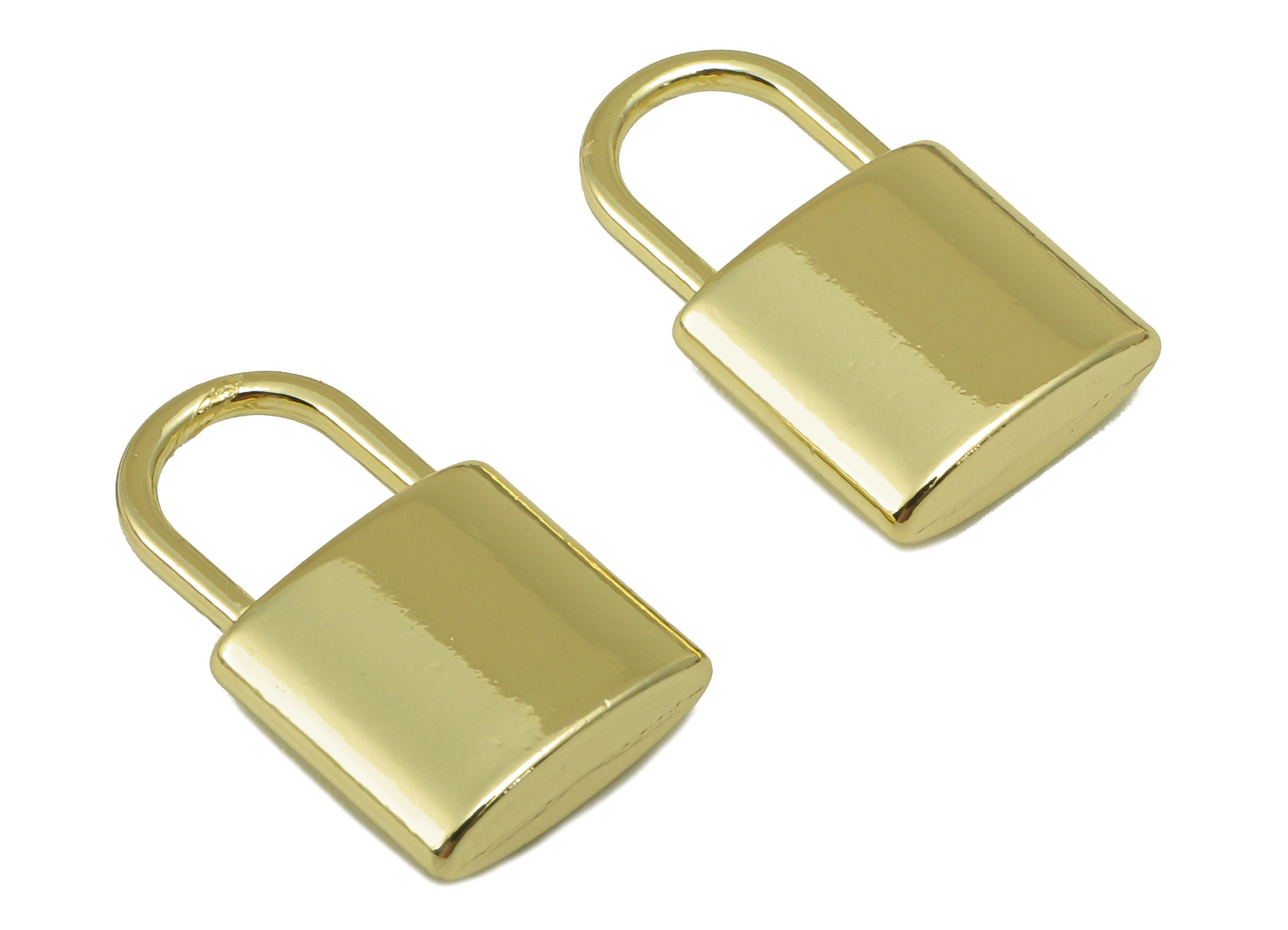 Alloy Lock Charms - Zinc Alloy Padlock Pendant - Zinc Alloy Padlock Charm - KC Gold Tone Plated Alloy - 18.39 x 10.92 x 3.94mm- ZZ2039 - DOMEDBAZAAR