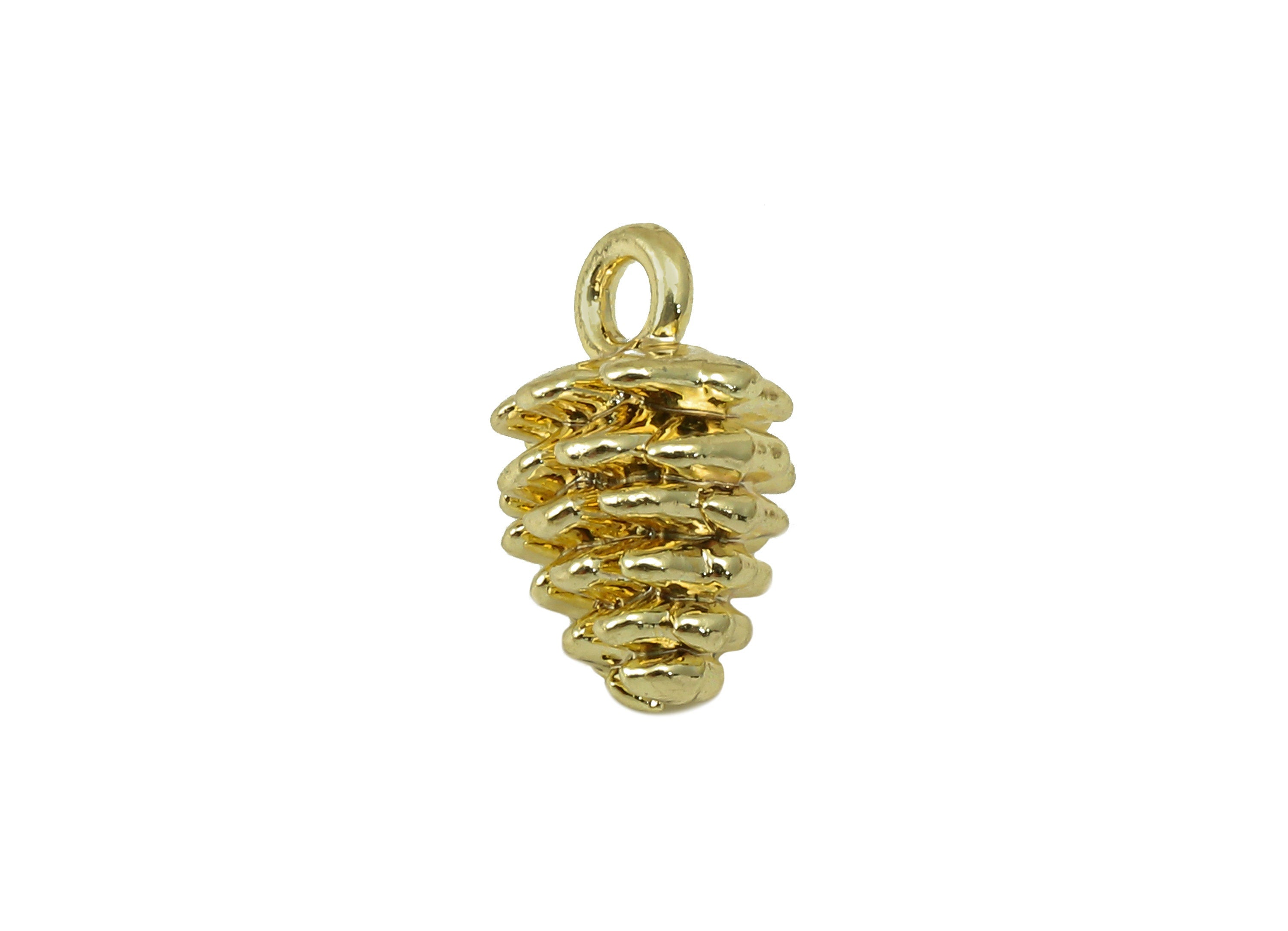 Alloy Pinecone Charm - Zinc Alloy Pine Nut Charm - Pine Nut Pendant - Zinc Alloy Pinecone Charm - KC Gold Tone Plated -11x6.6x 6.6mm- ZZ2043 - DOMEDBAZAAR