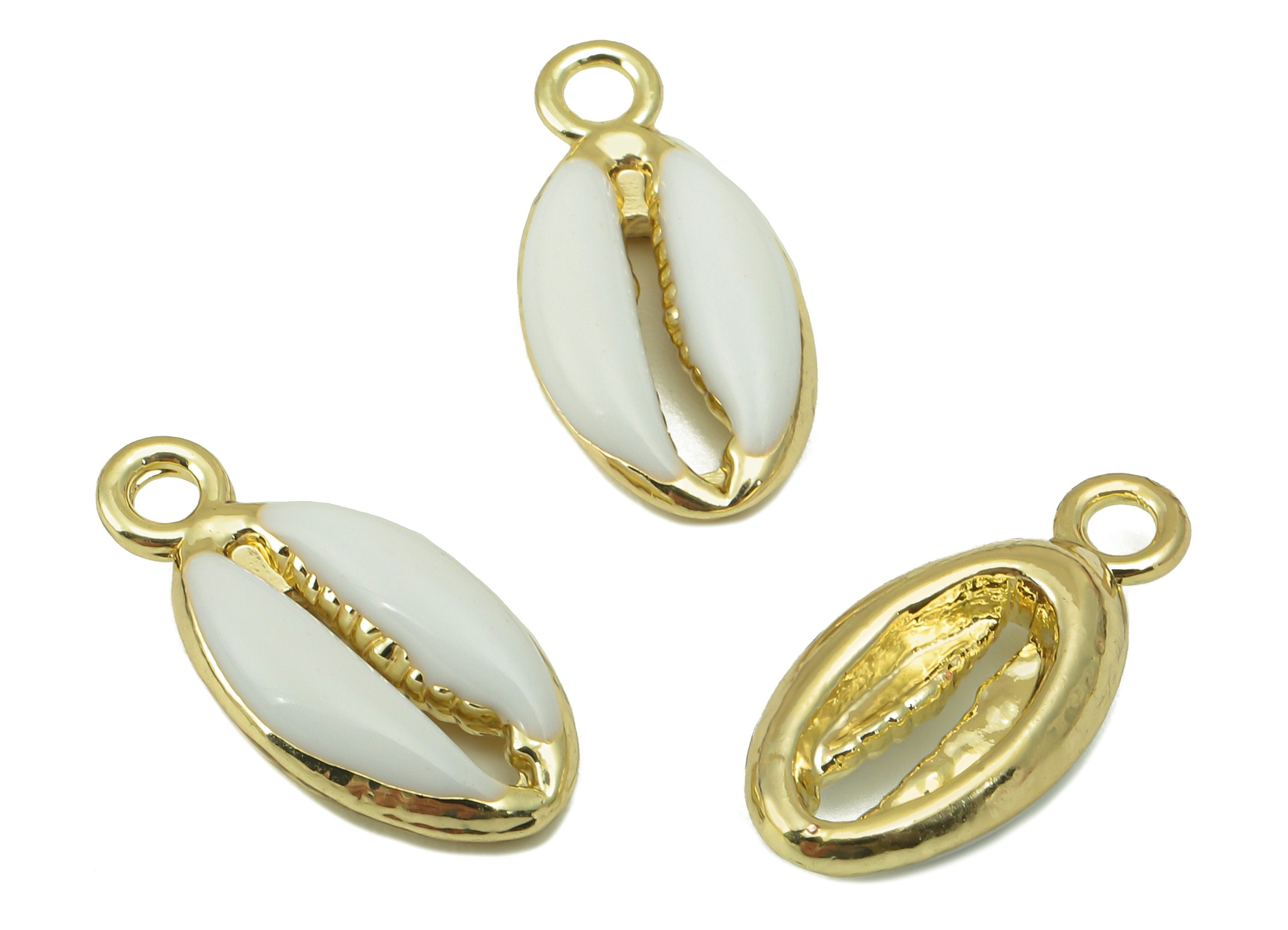 Alloy Lobster Charms - Zinc Alloy Cowrie - Bead Conches - Zinc Alloy Lobster Charms - KC Gold Tone White Plated - 17.28x 8.39x 3.6mm- ZZ2049 - DOMEDBAZAAR