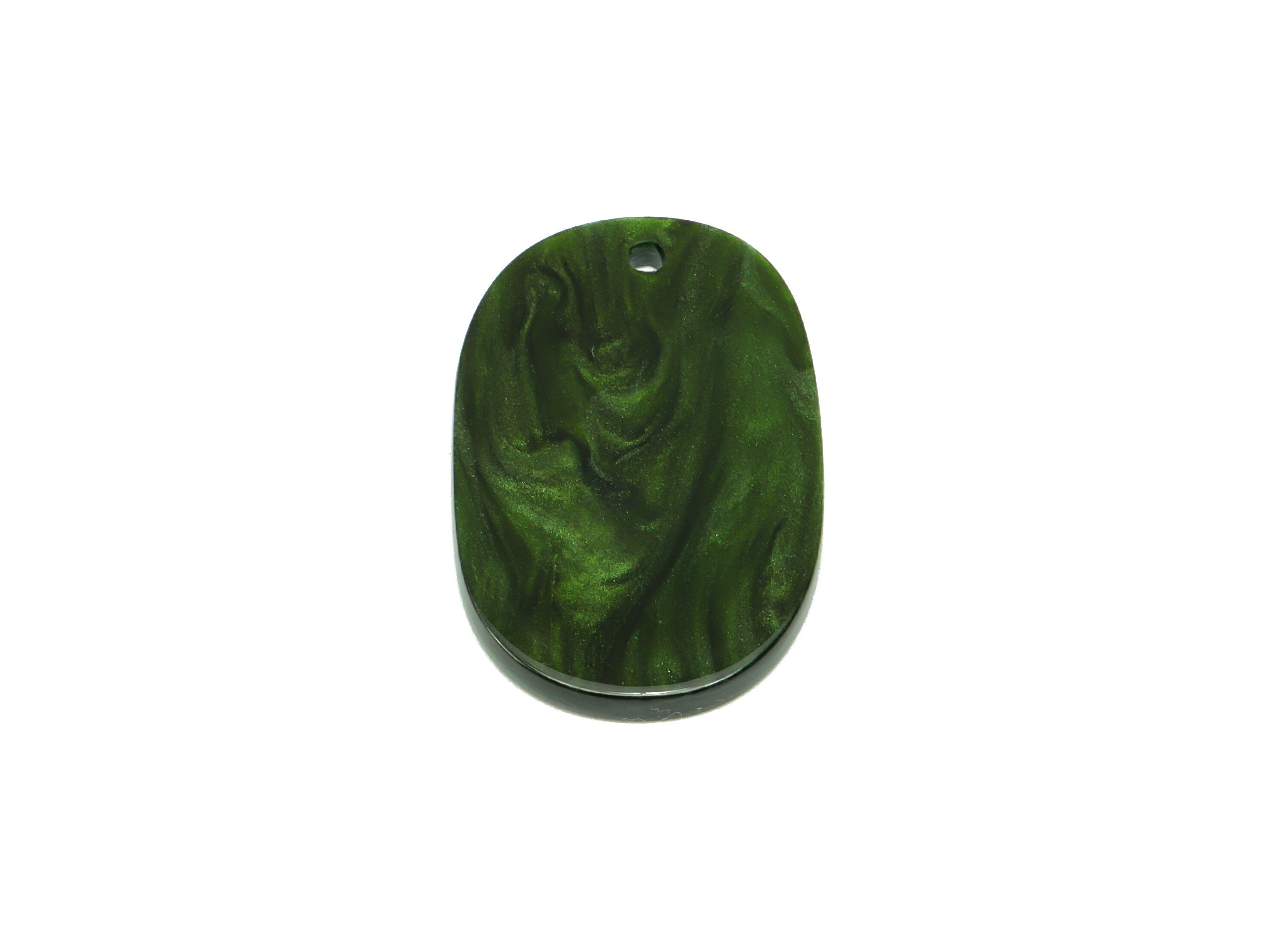 Acrylic Oval Earring Charms - Oval Shaped Pendant - Earring Findings - Jewelry Supplies - Color Code: A896 - 27.38x17.83x2.35mm- AC1158-A896 - DOMEDBAZAAR