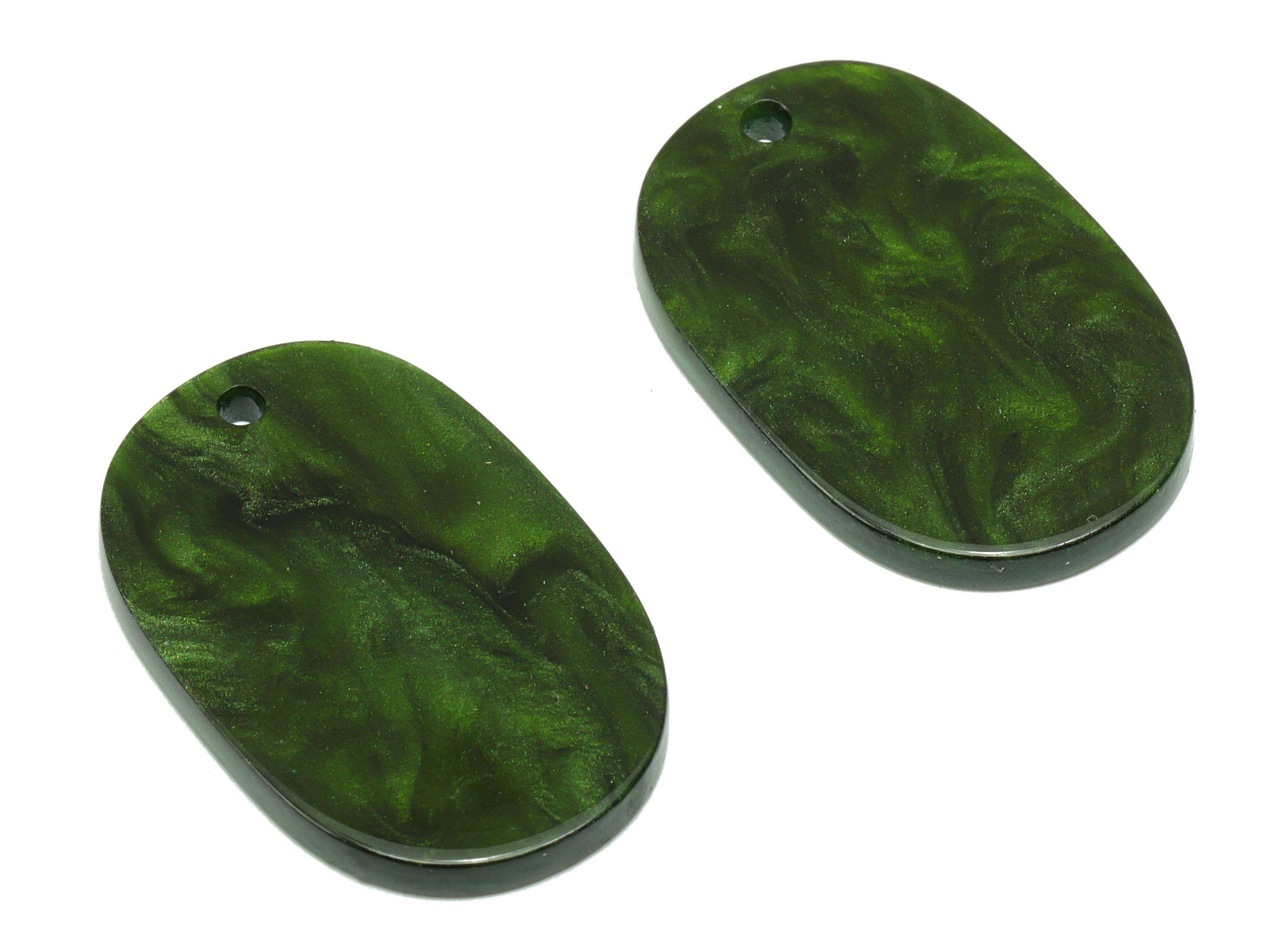 Acrylic Oval Earring Charms - Oval Shaped Pendant - Earring Findings - Jewelry Supplies - Color Code: A896 - 27.38x17.83x2.35mm- AC1158-A896 - DOMEDBAZAAR
