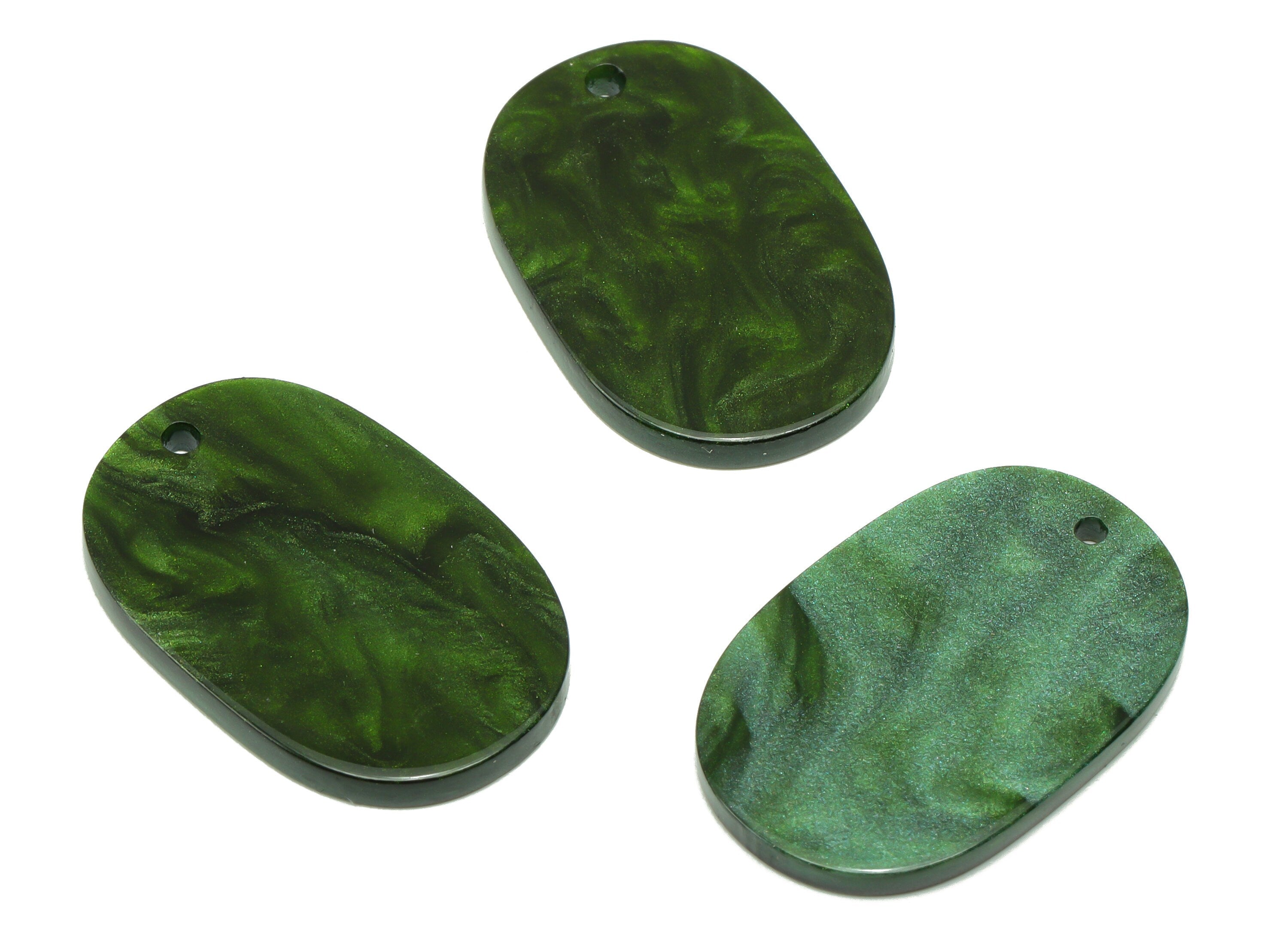 Acrylic Oval Earring Charms - Oval Shaped Pendant - Earring Findings - Jewelry Supplies - Color Code: A896 - 27.38x17.83x2.35mm- AC1158-A896 - DOMEDBAZAAR