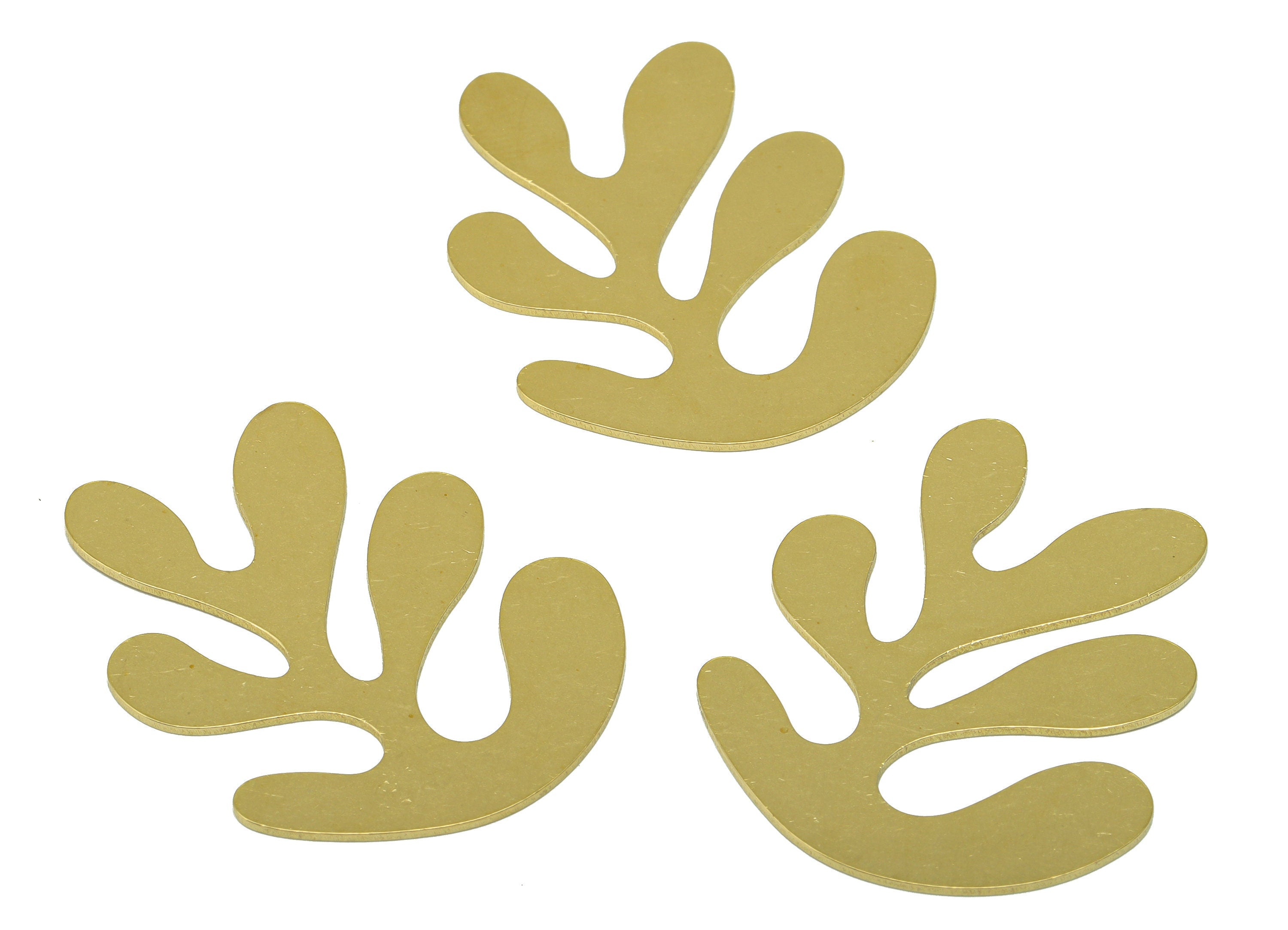 Brass Earring Charms - Raw Brass Leaf Charm- Brass Botanical Charm - DIY Jewelry Making Supplies - 36.28 x 29.58 x 0.7mm- PP4742B - DOMEDBAZAAR
