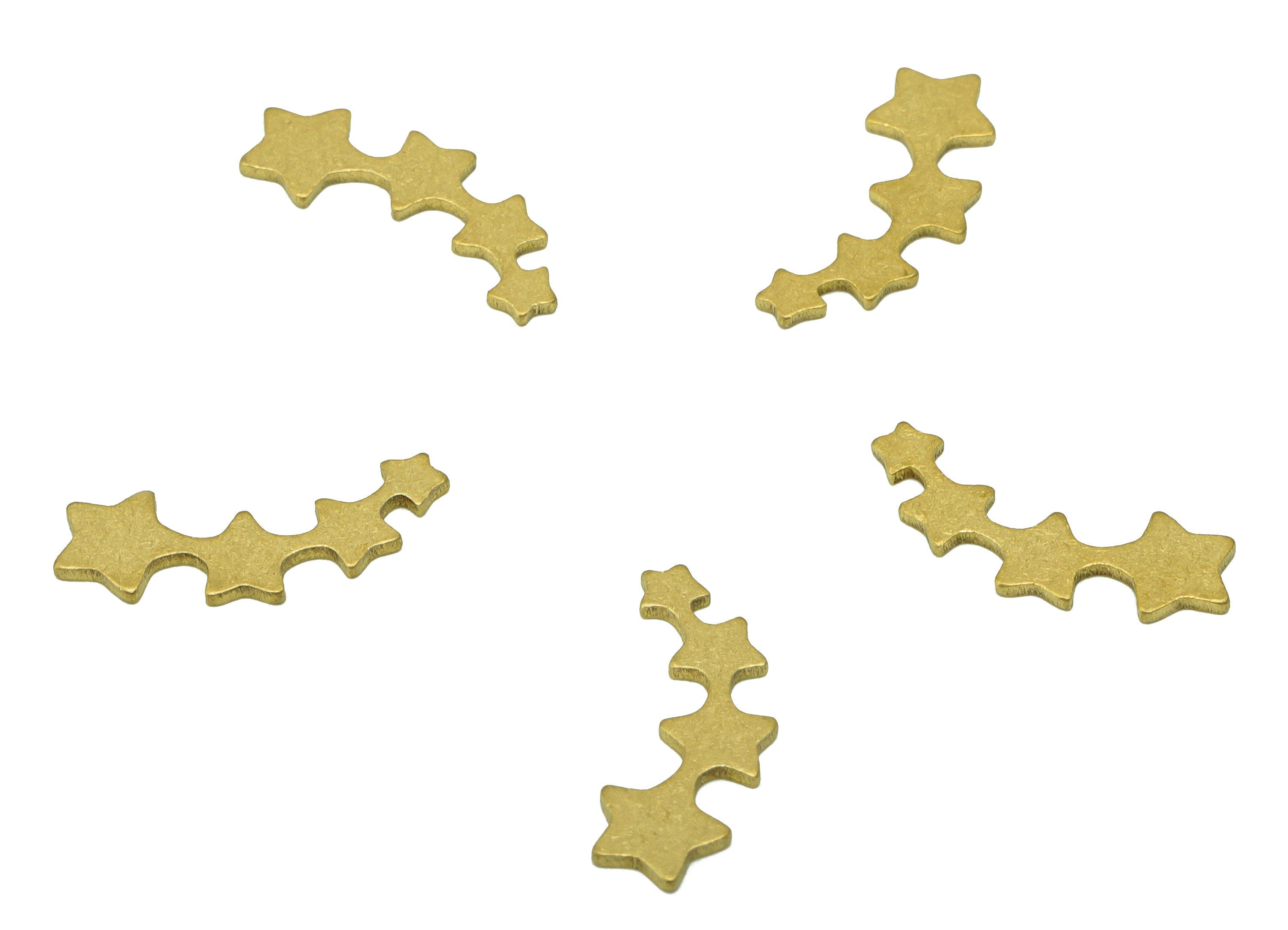 Brass Star Earring - Brass Hanging Star Charm - Brass Star Earring Charm - jewelry supplies -17.65 x 5.9m x 0.76mm - PP8522 - DOMEDBAZAAR
