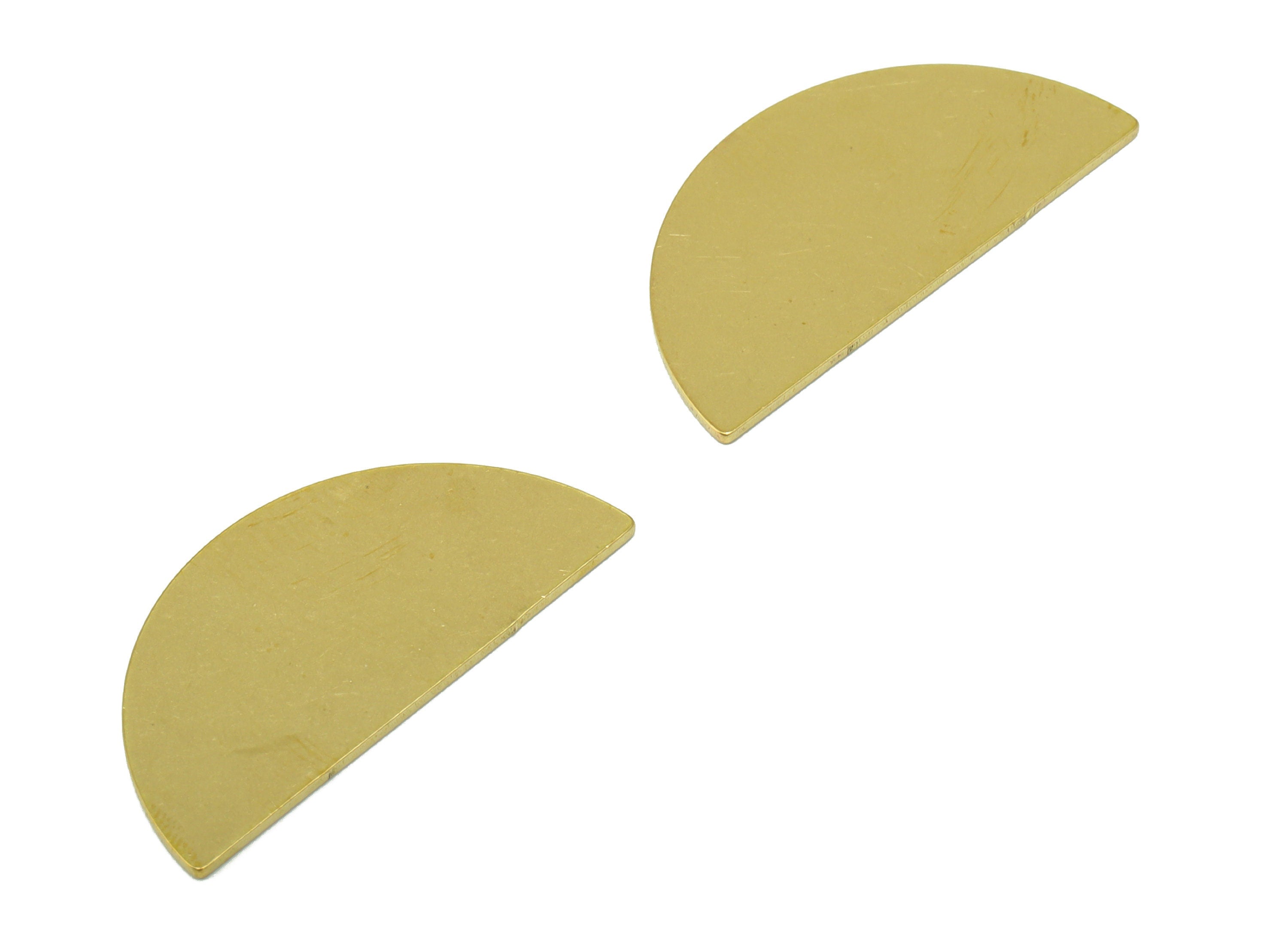 Brass Half Moon Charm - Brass circle Blank - Brass Stamping Tag - Brass Blank Findings- jewelry supplies - 25.9 x 12.55 x 0.69mm - PP8592 - DOMEDBAZAAR