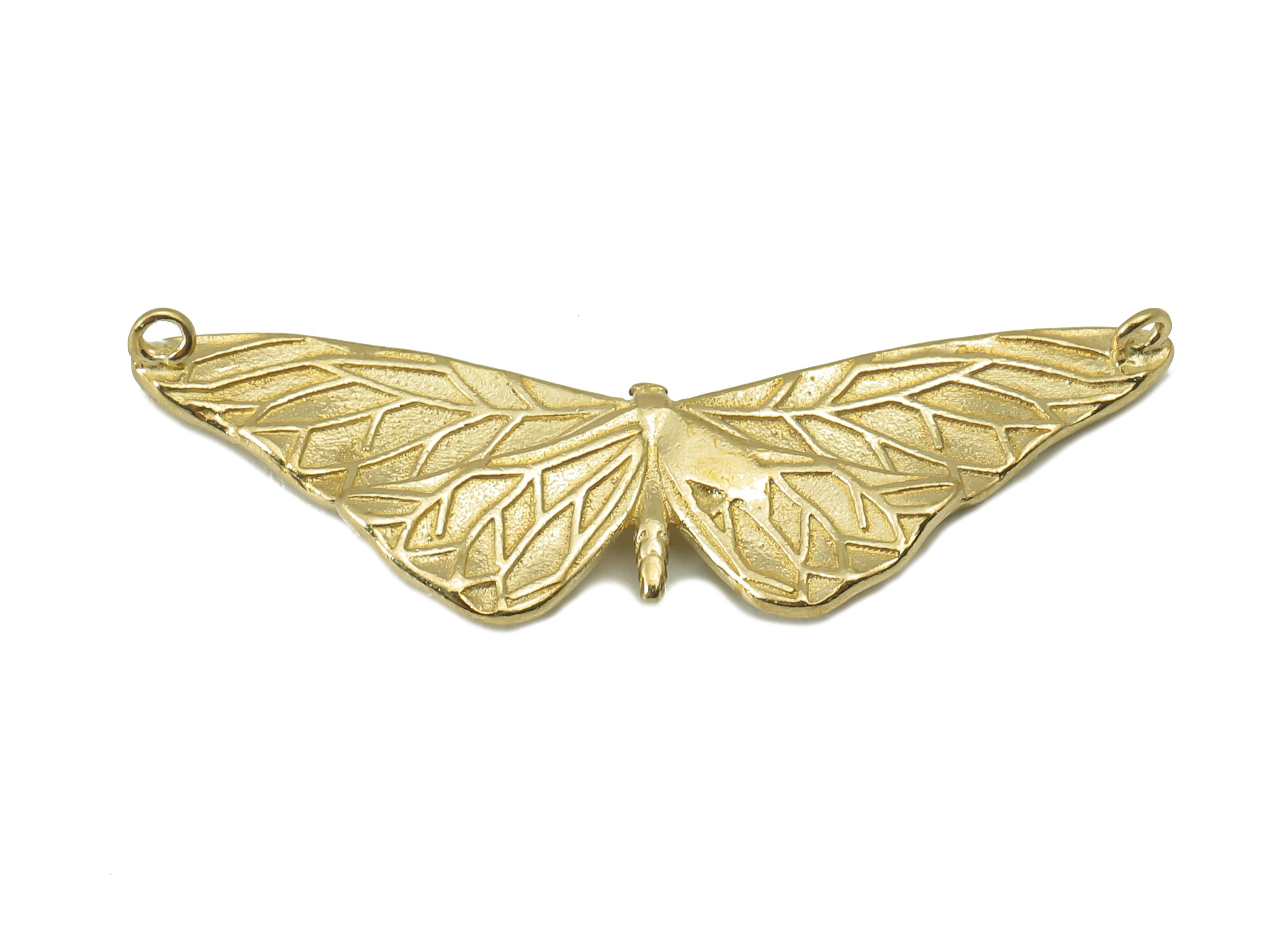 Brass Butterfly Earrings - Raw Brass Butterfly Earring Figvre - Butterfly Charm -Jewelry Supplies-33 x11 x1.79mm-PP8315 - DOMEDBAZAAR