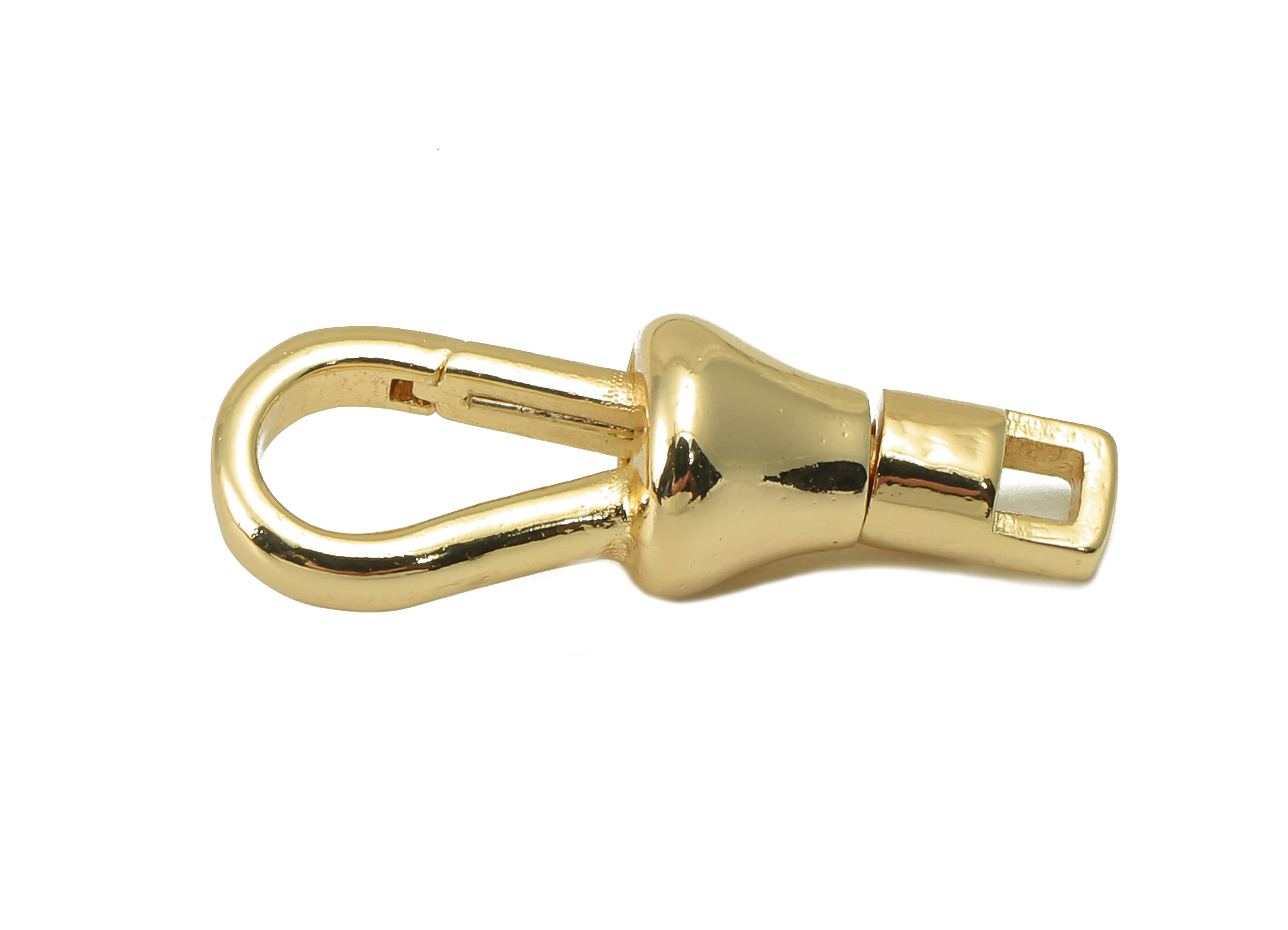 Brass Lobster Claw - Brass Gourd Clasp Charm -Brass Parrot Clasps- For Necklace - 18K Real Gold Plated - 22.97x 7.8 x 7mm-RGP6083 - DOMEDBAZAAR