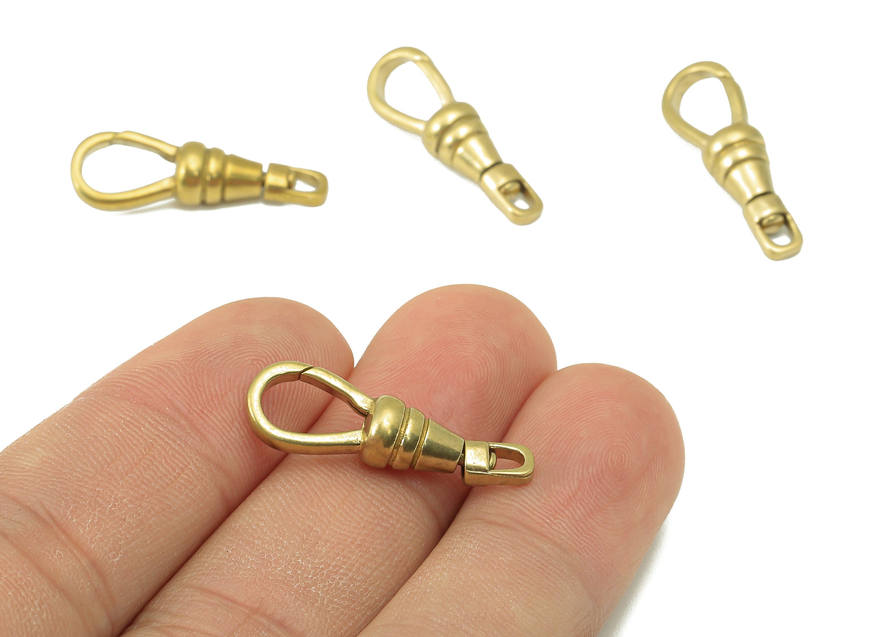 Brass Lobster Claw -Raw Brass Gourd Clasp Charm -Brass Parrot Clasps- For Pendant - For Necklace - 25.71 x 8.28 x 6.23mm - PP8291 - DOMEDBAZAAR