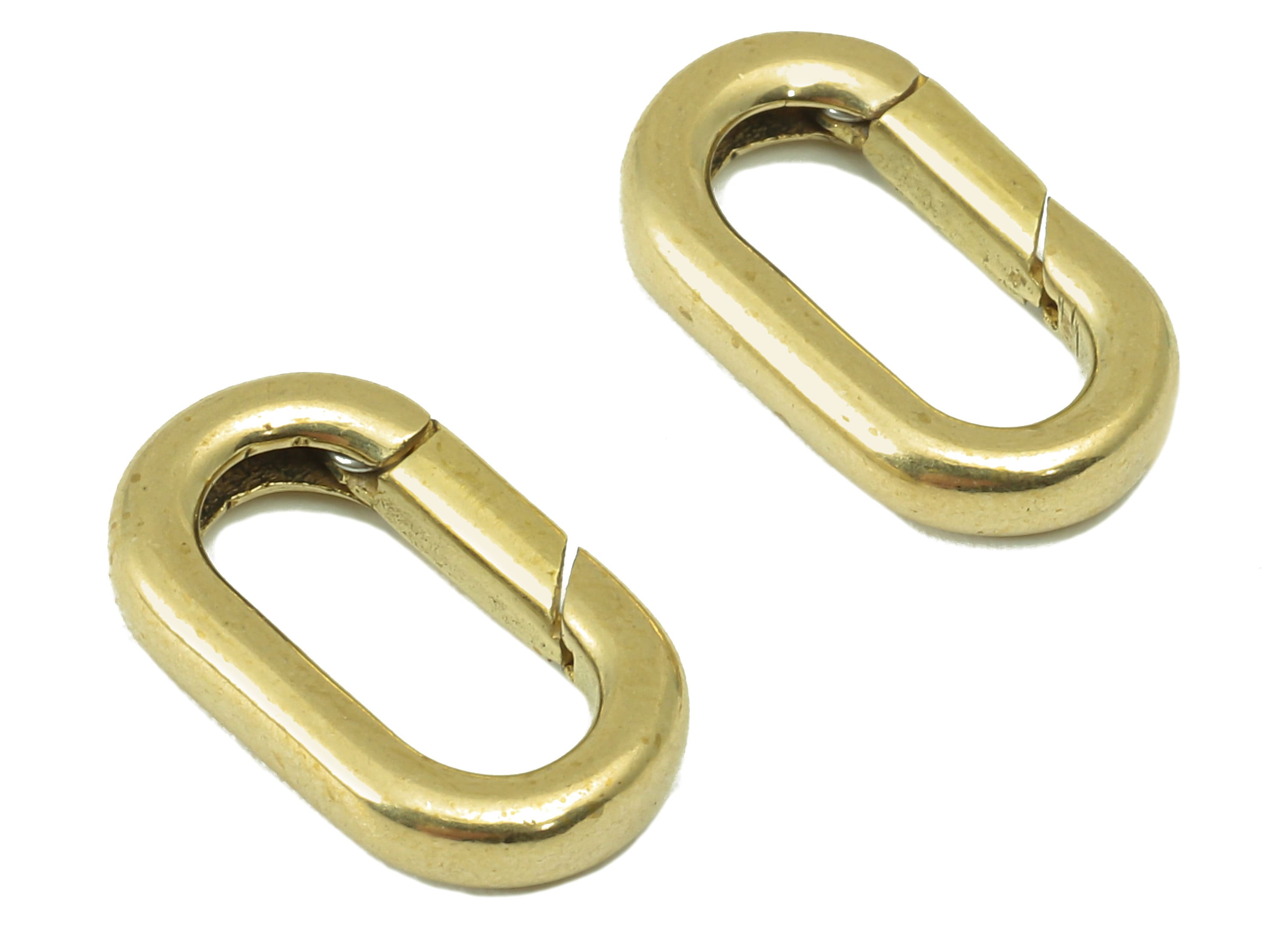 Brass Ellipse Clasp - Raw Brass Hoop Clasp - Brass Hoop Clasp- Jewelry Supplies - For Necklace - 15.63 x 9.5 x 2.71mm - PP8299 - DOMEDBAZAAR