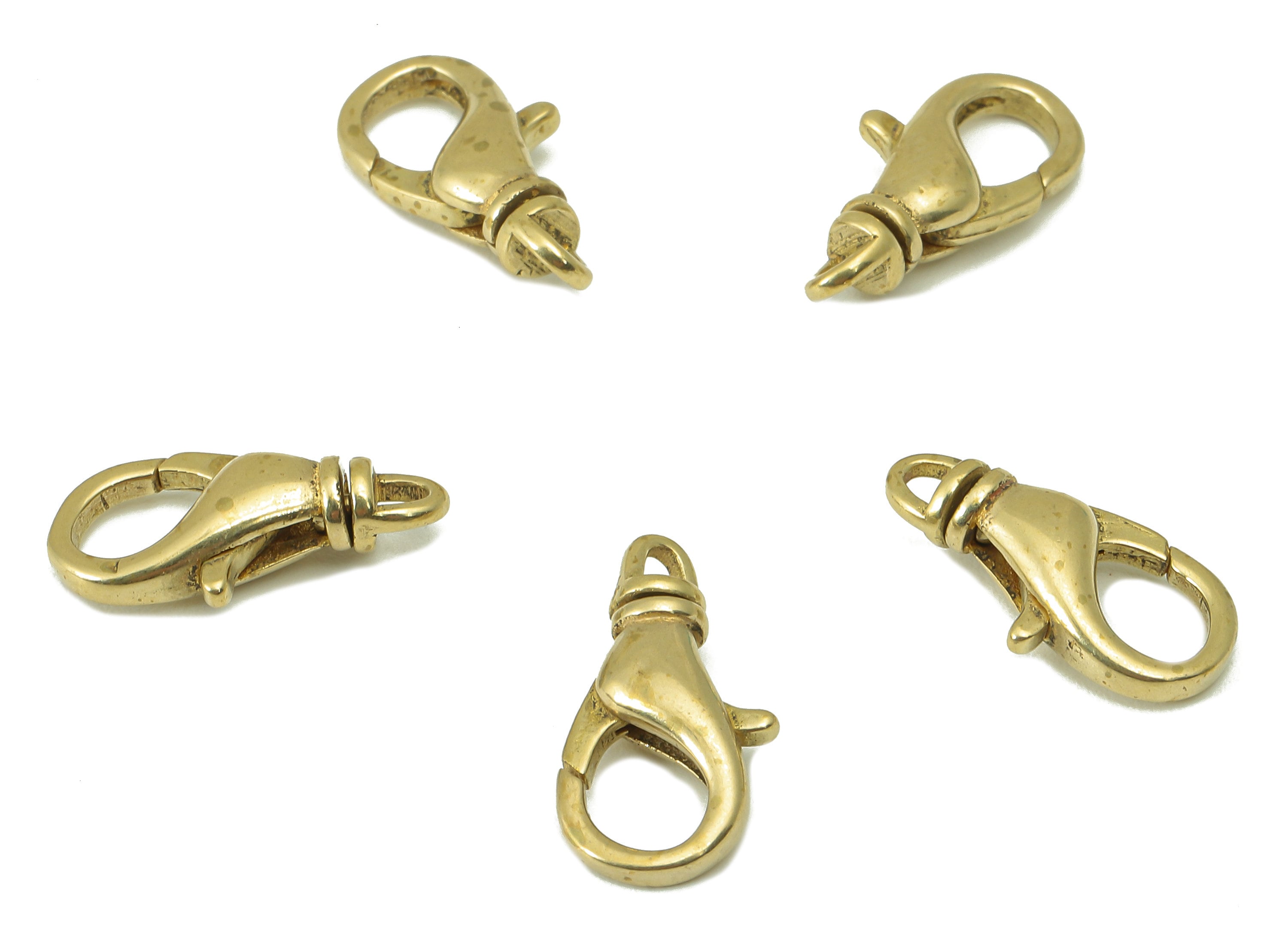 Brass Lobster Claw Clasps - Raw Brass Mini Parrot Clasp -Jewelry Supplies - For Bracelet - For Necklace - 15.96 x 8.31 x 3.96mm - PP8310 - DOMEDBAZAAR
