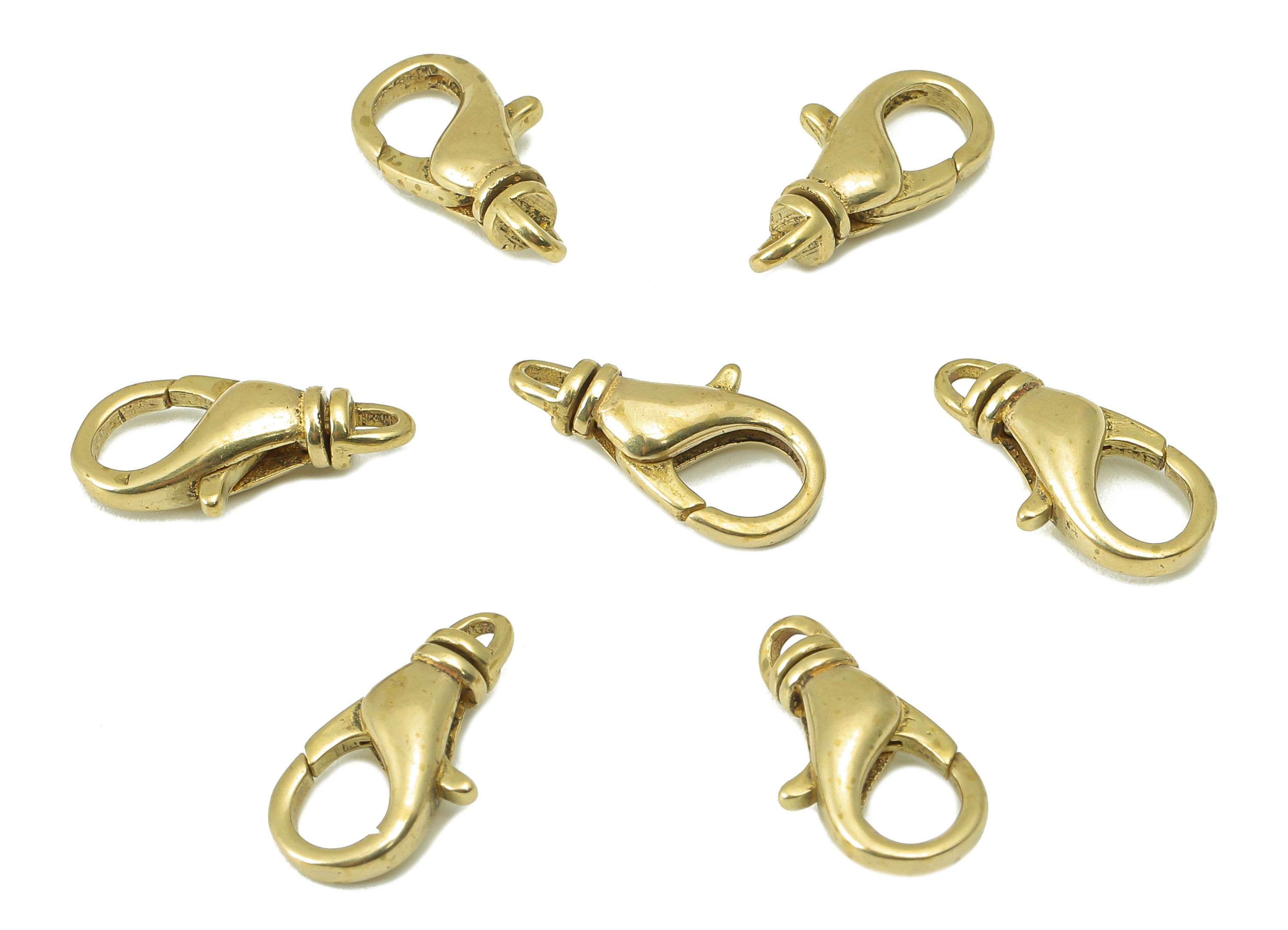 Brass Lobster Claw Clasps - Raw Brass Mini Parrot Clasp -Jewelry Supplies - For Bracelet - For Necklace - 15.96 x 8.31 x 3.96mm - PP8310 - DOMEDBAZAAR