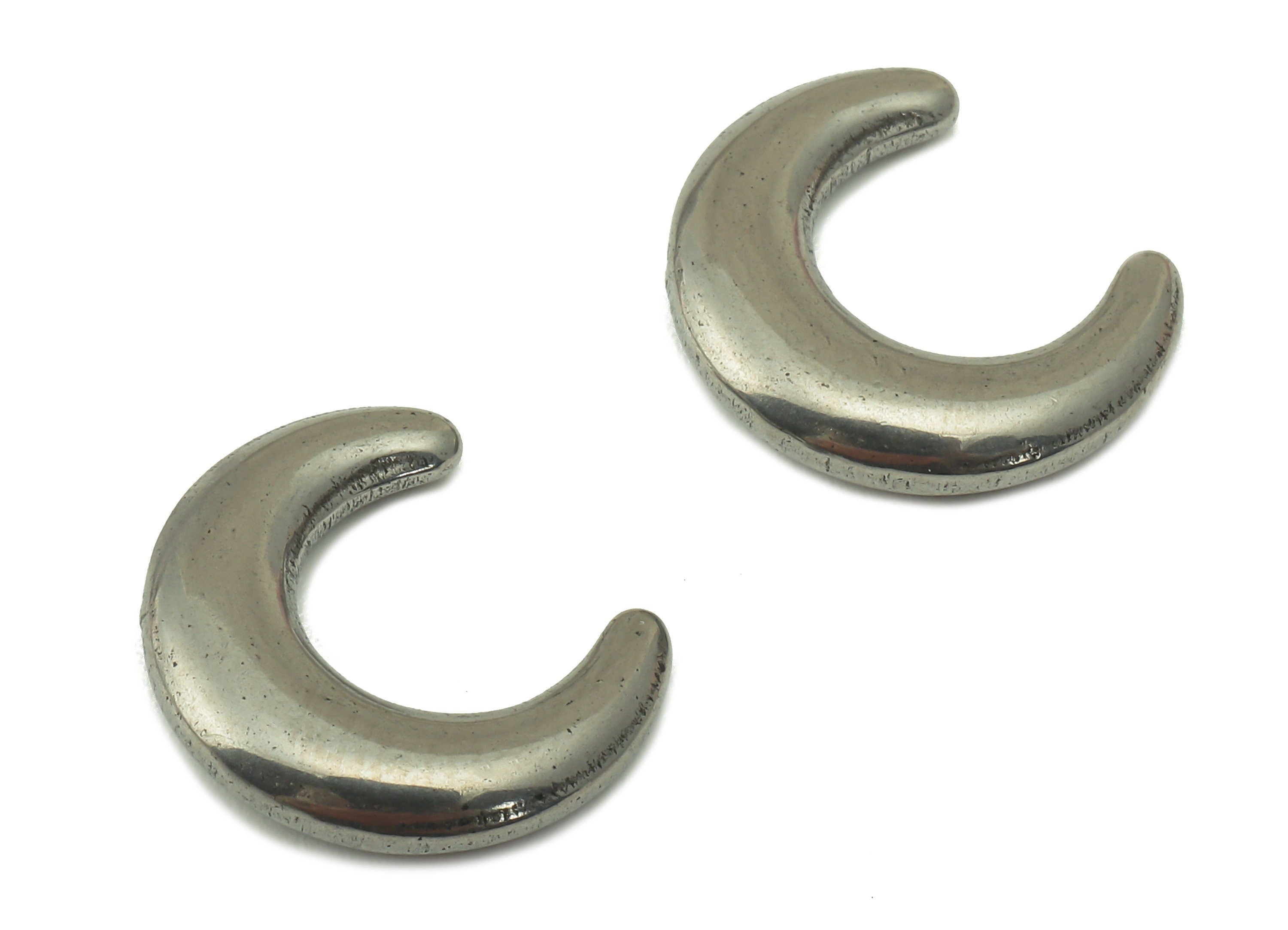Stainless Steel Crescent Earring Charms - Stainless Steel Moon Charm - Stainless Steel Charm - Jeweler Supplies -10.5x 8.89x 3.45mm - SS1430 - DOMEDBAZAAR