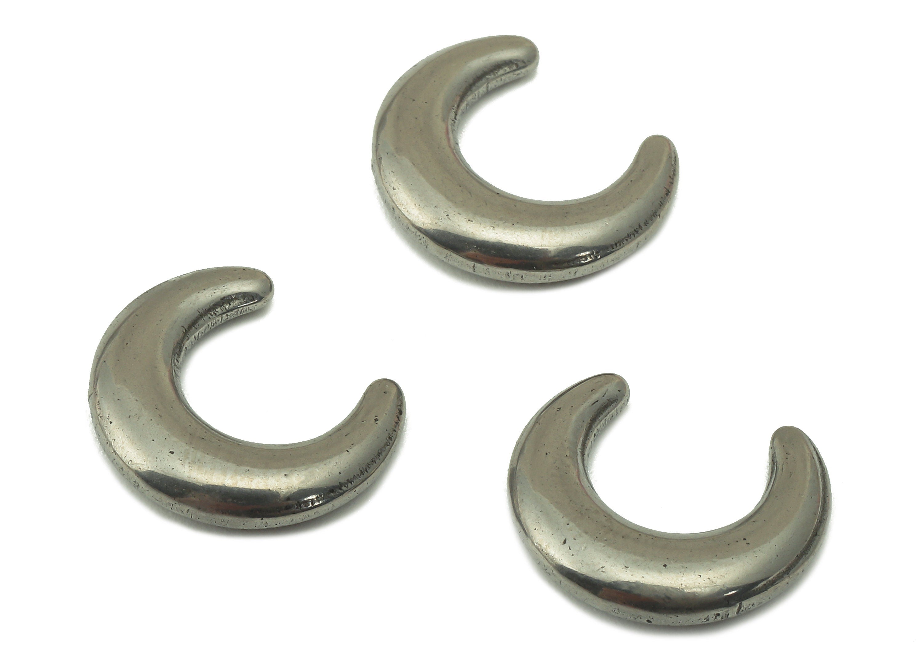 Stainless Steel Crescent Earring Charms - Stainless Steel Moon Charm - Stainless Steel Charm - Jeweler Supplies -10.5x 8.89x 3.45mm - SS1430 - DOMEDBAZAAR