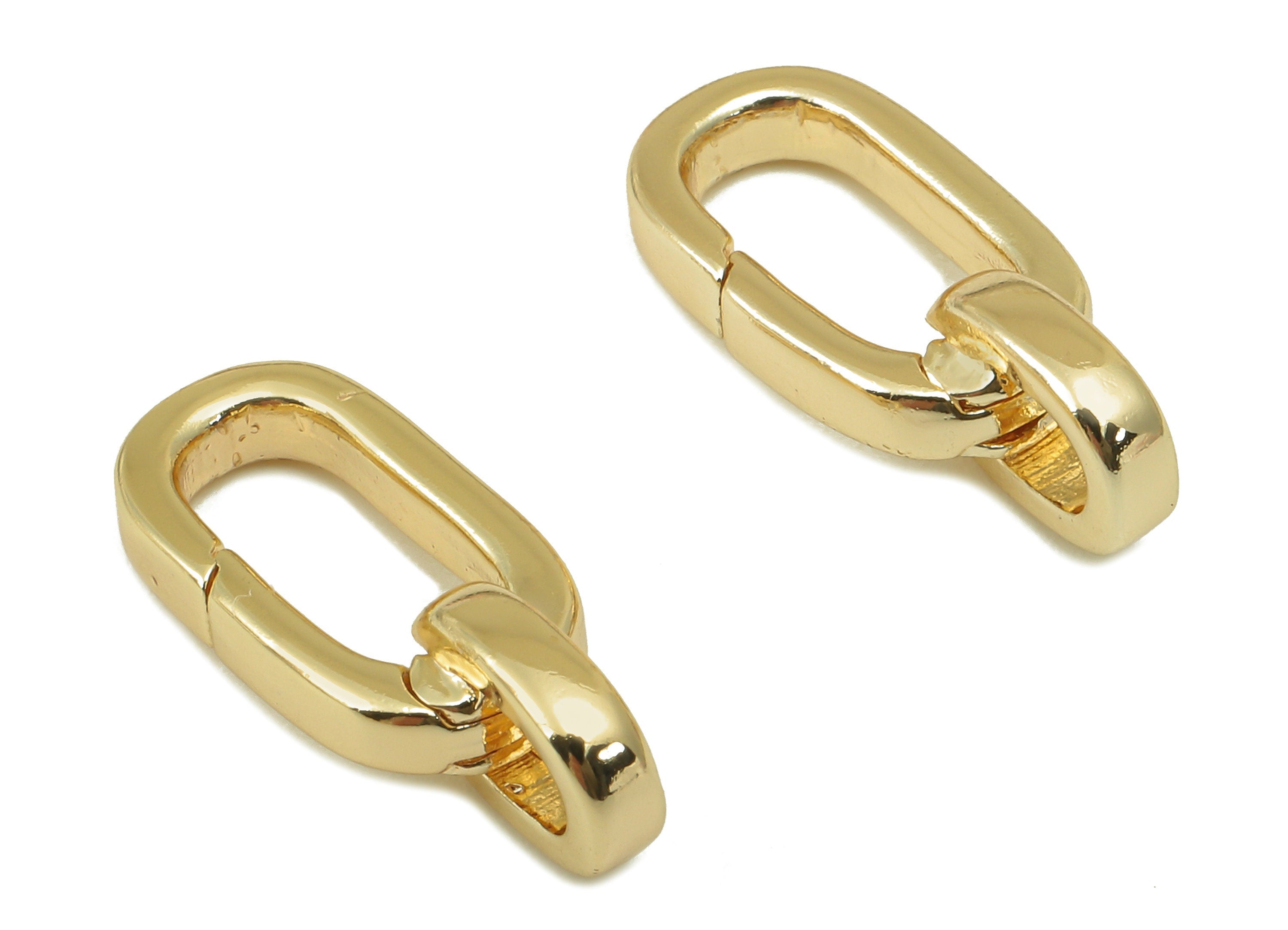Brass Lobster Clasp - Brass Semi Lobster Clasp - Parrot Clasp With Hoop - 18K Real Gold Plating - Jewelry Making - 19.2x7.93x 2.6mm- RGP6611 - DOMEDBAZAAR